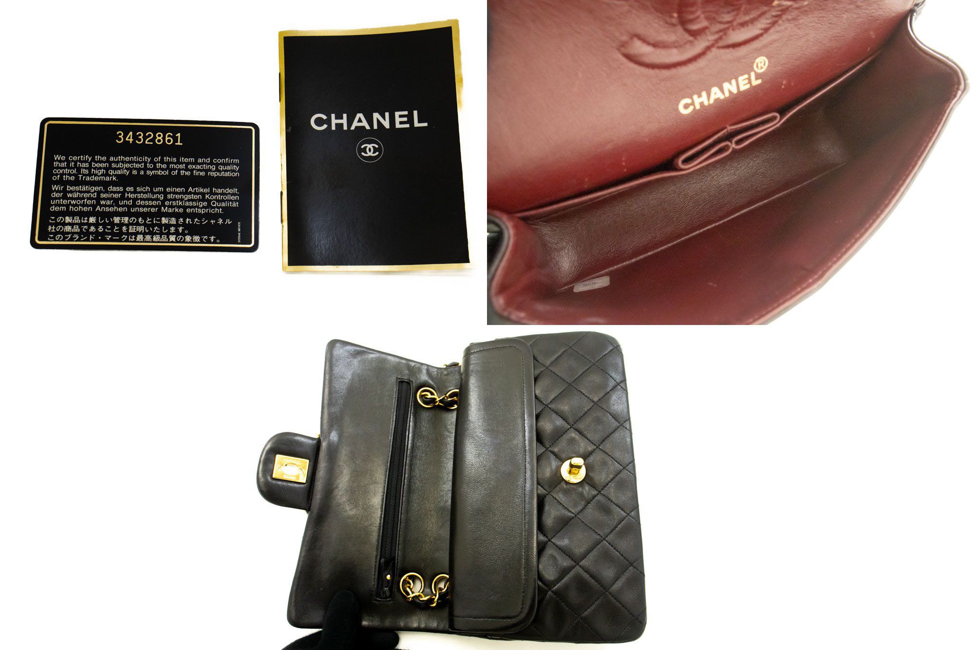 Chanel Timeless 23 Black Leather Shoulder Bag (Pre-Owned) Size ONE SIZE - 8 Thumbnail