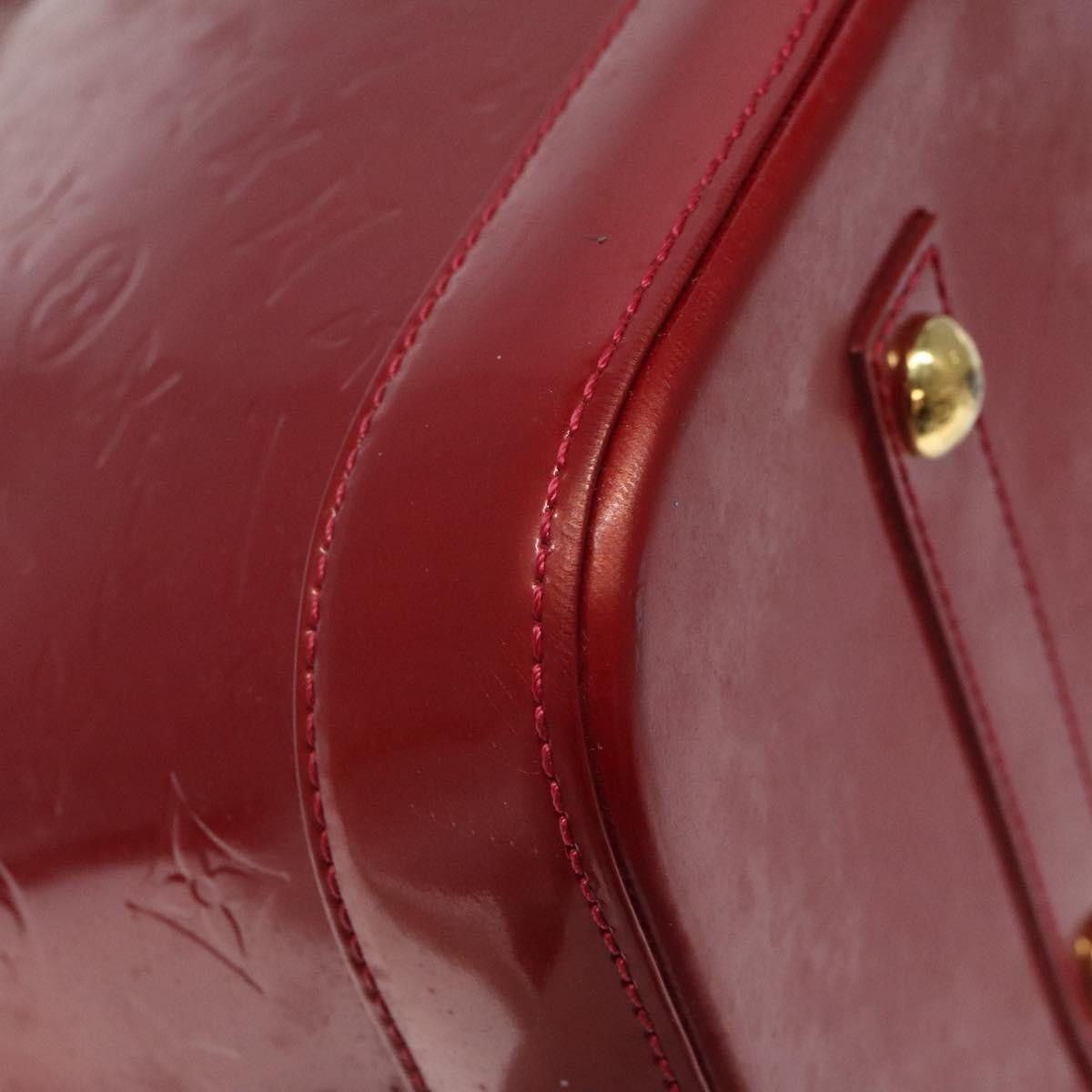 Louis Vuitton Alma Burgundy Patent Leather Handbag (Pre-Owned) Size ONE SIZE - 9 Thumbnail