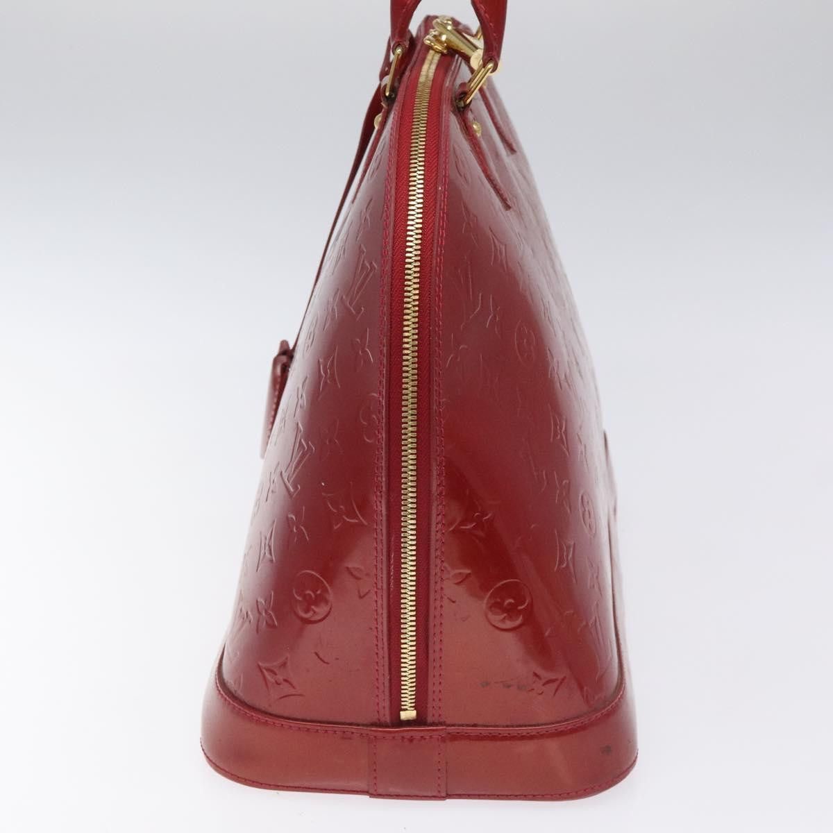 Louis Vuitton Alma Burgundy Patent Leather Handbag (Pre-Owned) Size ONE SIZE - 4 Thumbnail