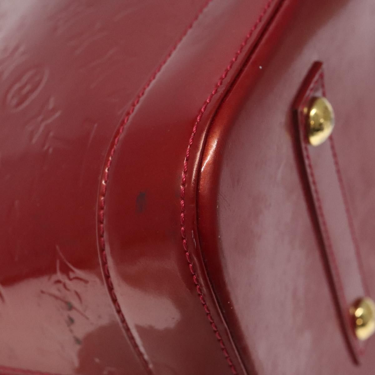 Louis Vuitton Alma Burgundy Patent Leather Handbag (Pre-Owned) Size ONE SIZE - 11 Thumbnail