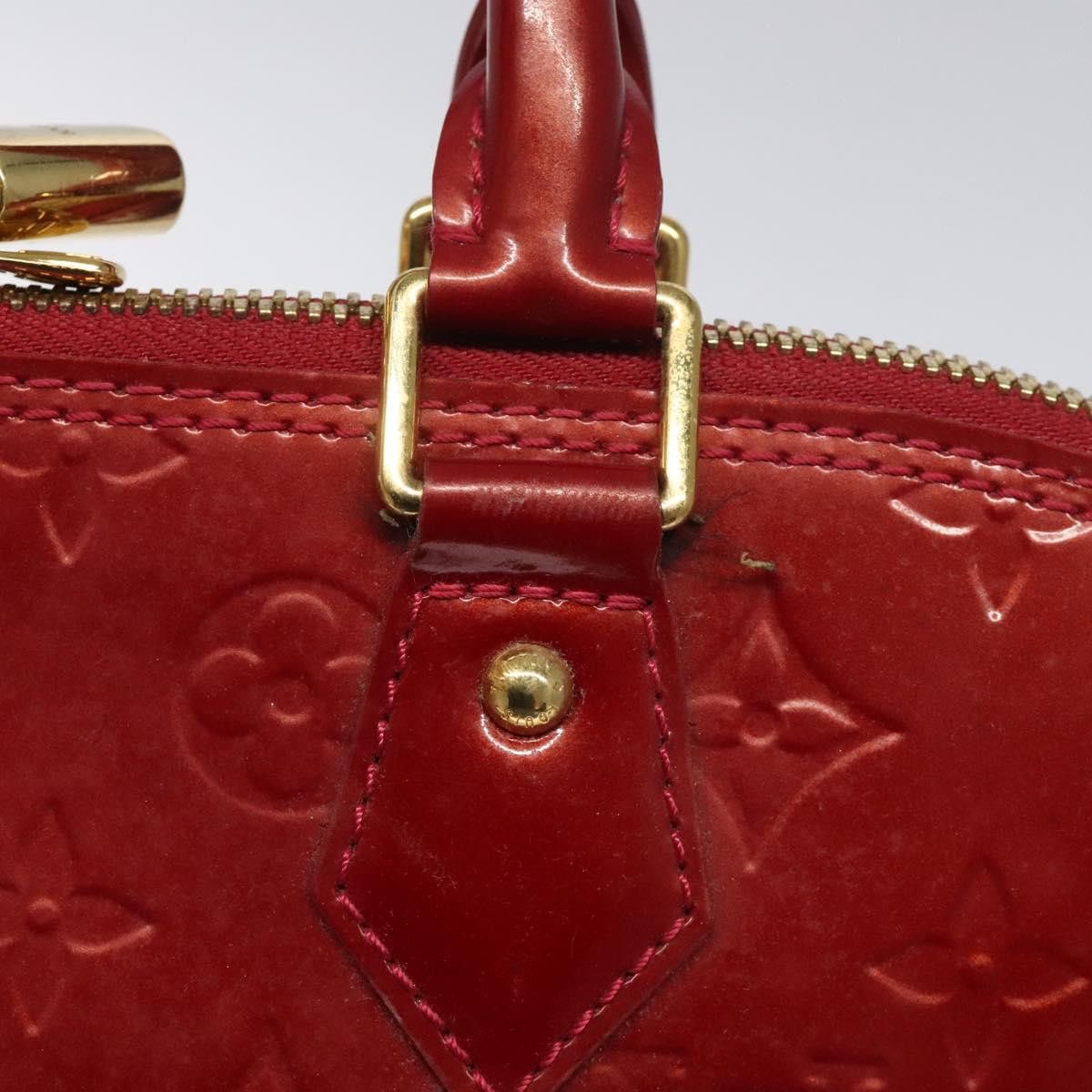 Louis Vuitton Alma Burgundy Patent Leather Handbag (Pre-Owned) Size ONE SIZE - 12 Thumbnail