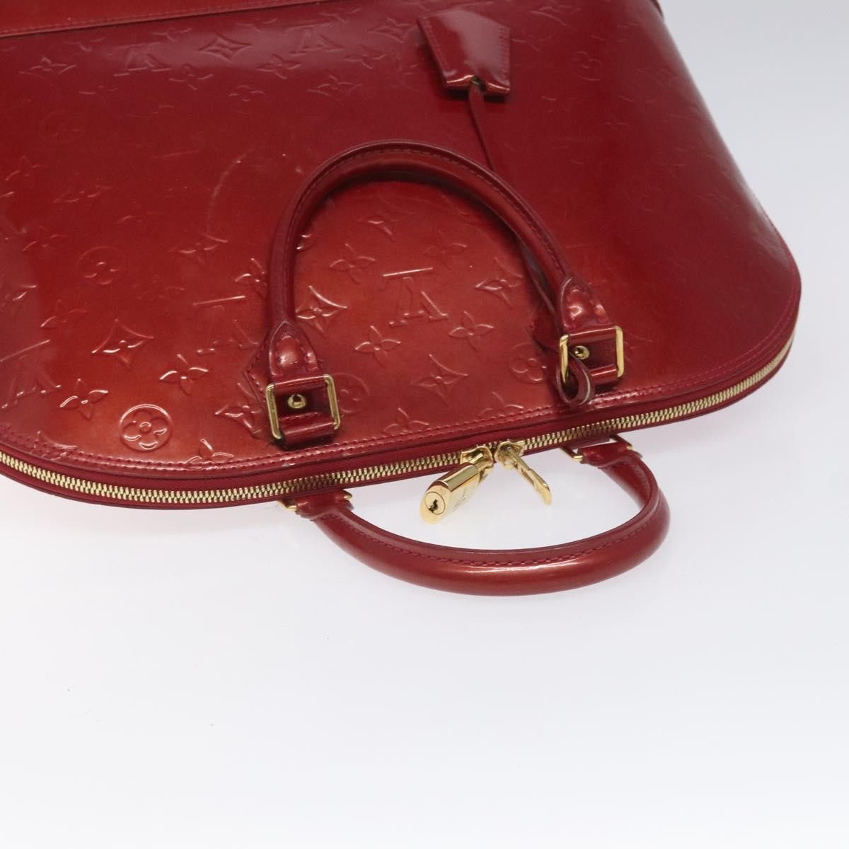 Louis Vuitton Alma Burgundy Patent Leather Handbag (Pre-Owned) Size ONE SIZE - 13 Thumbnail