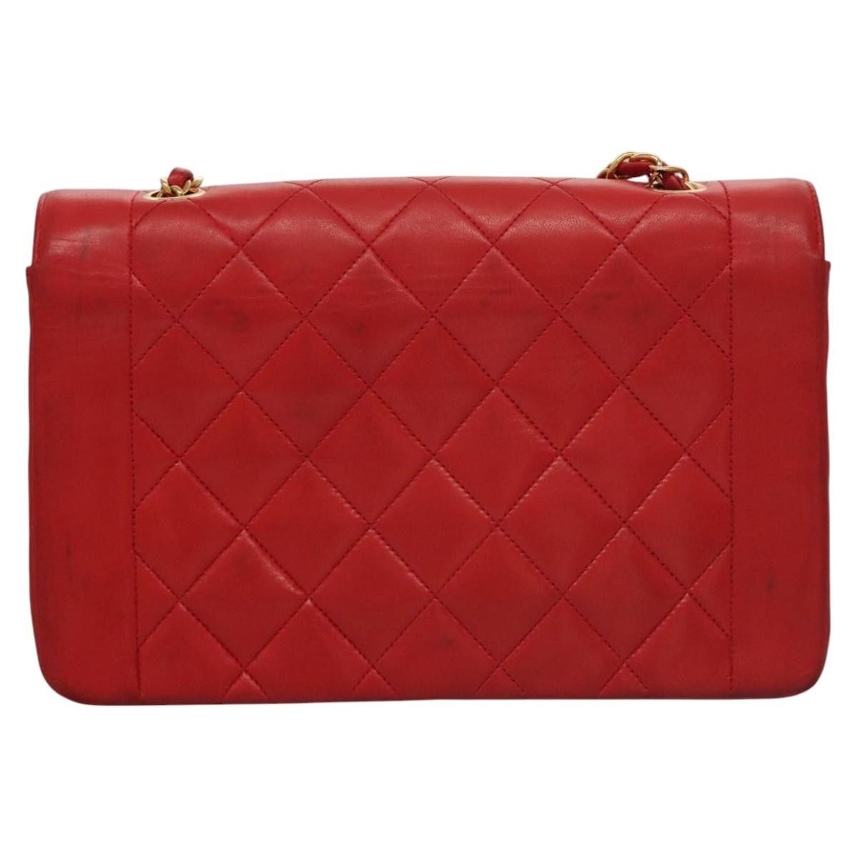 Chanel Diana Red Leather Shoulder Bag (Pre-Owned) Size ONE SIZE - 2 Thumbnail