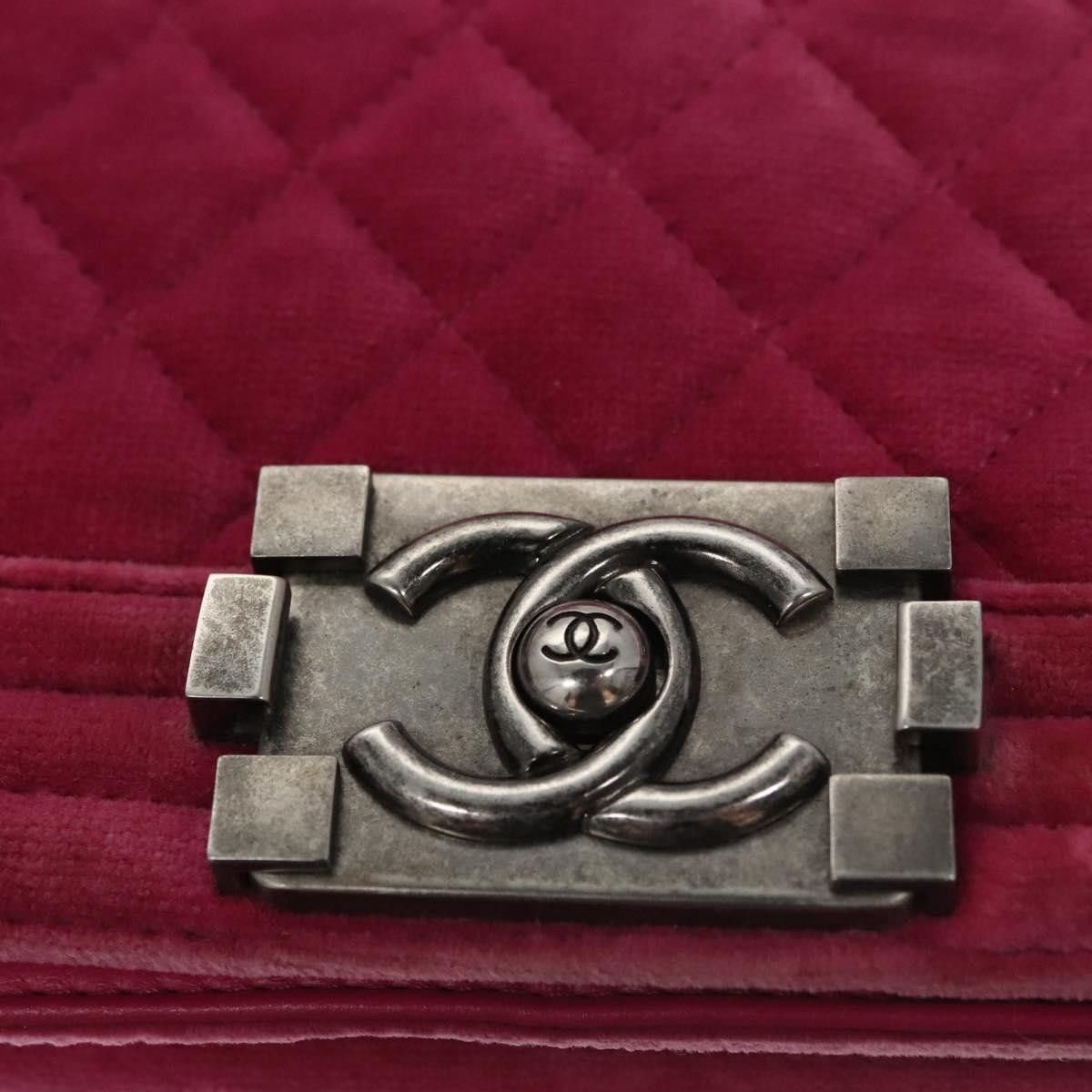 Chanel Boy Pink Velvet Shoulder Bag (Pre-Owned) Size ONE SIZE - 14 Thumbnail