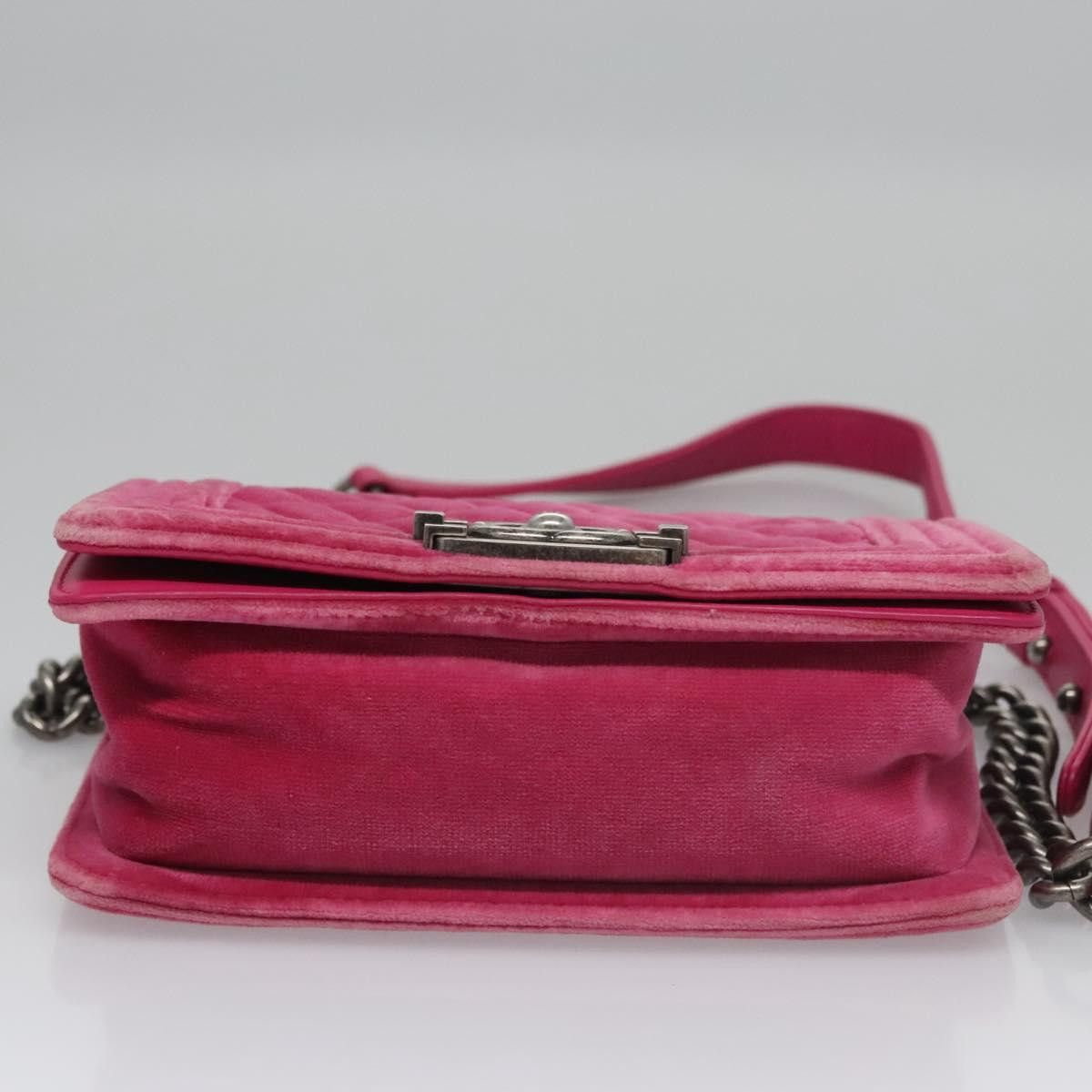 Chanel Boy Pink Velvet Shoulder Bag (Pre-Owned) Size ONE SIZE - 6 Thumbnail