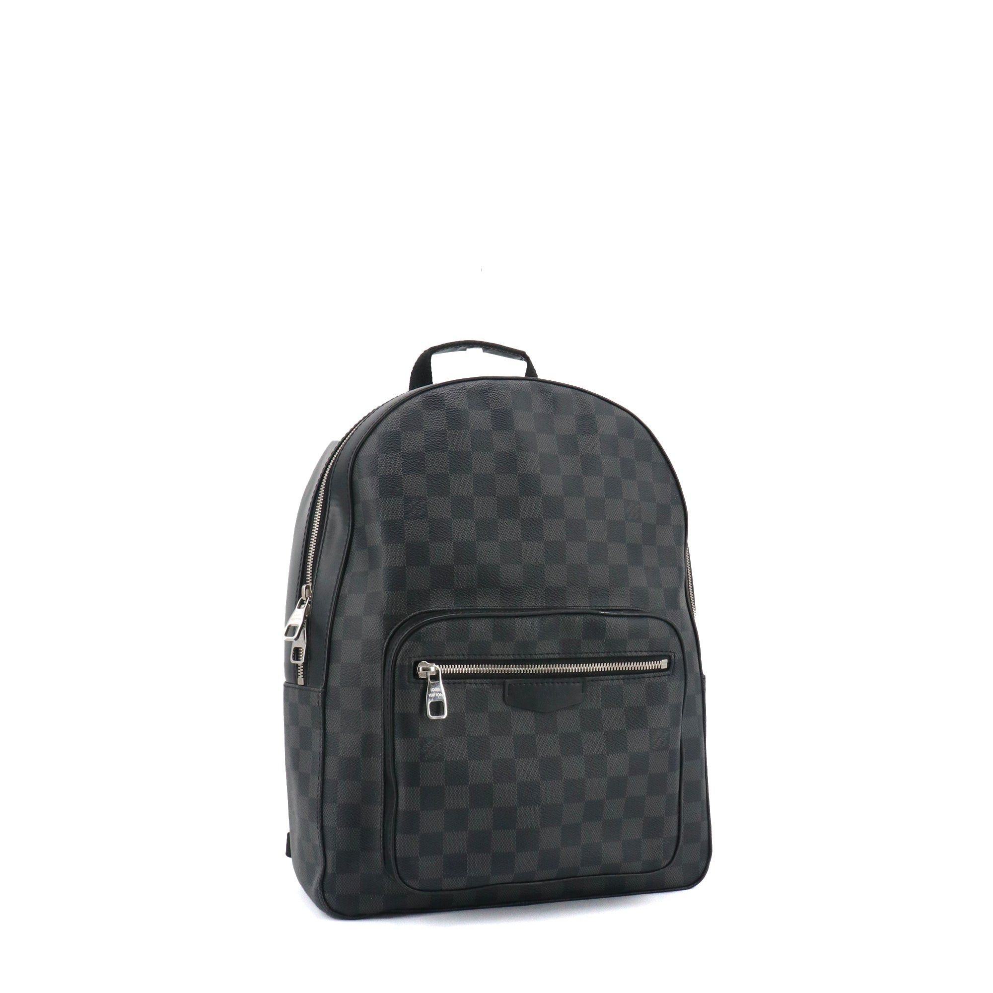 Louis Vuitton LOUIS VUITTON - Louis Vuitton Josh backpack in black leather and graphite damier canvas Size ONE SIZE - 2 Thumbnail
