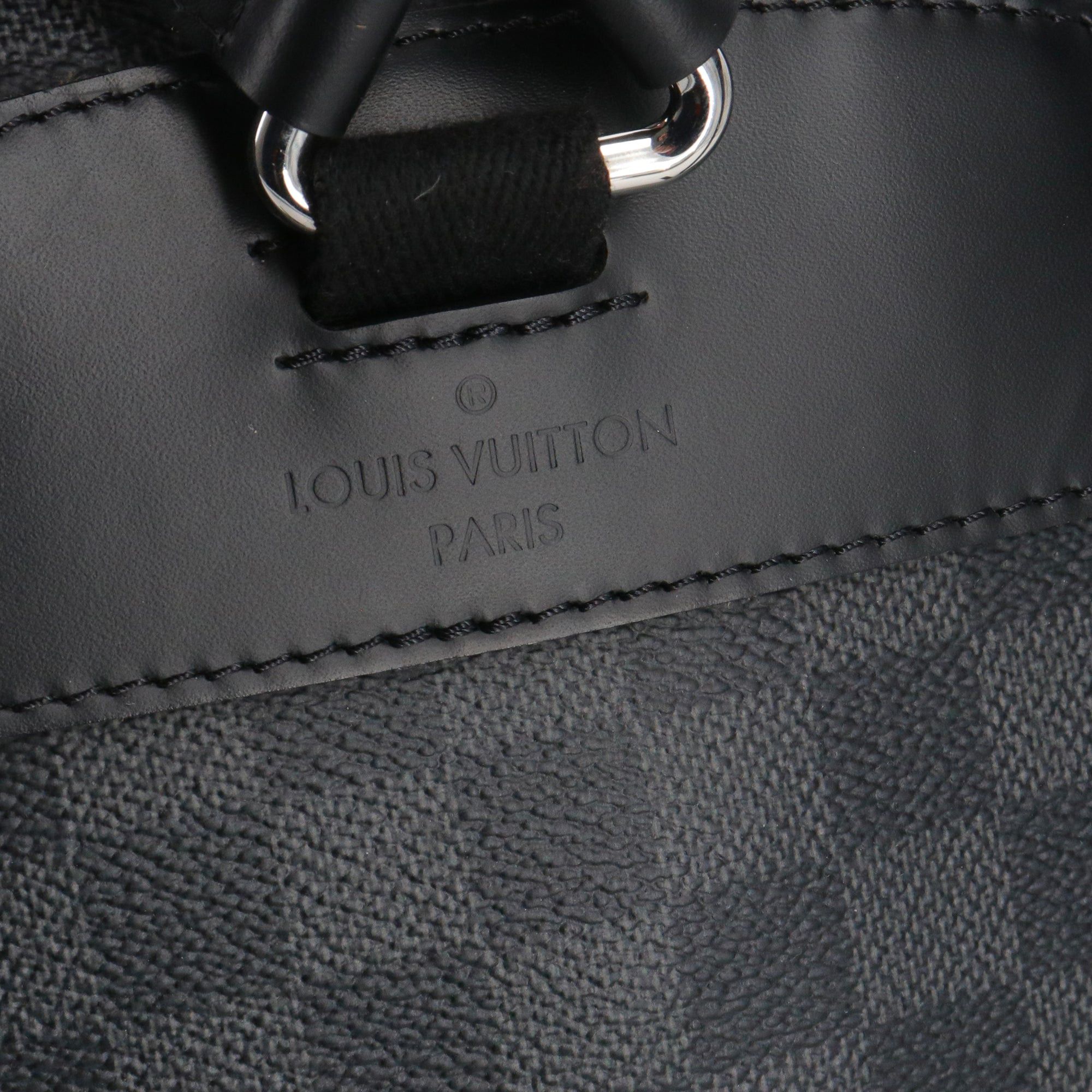 Louis Vuitton LOUIS VUITTON - Louis Vuitton Josh backpack in black leather and graphite damier canvas Size ONE SIZE - 8 Thumbnail