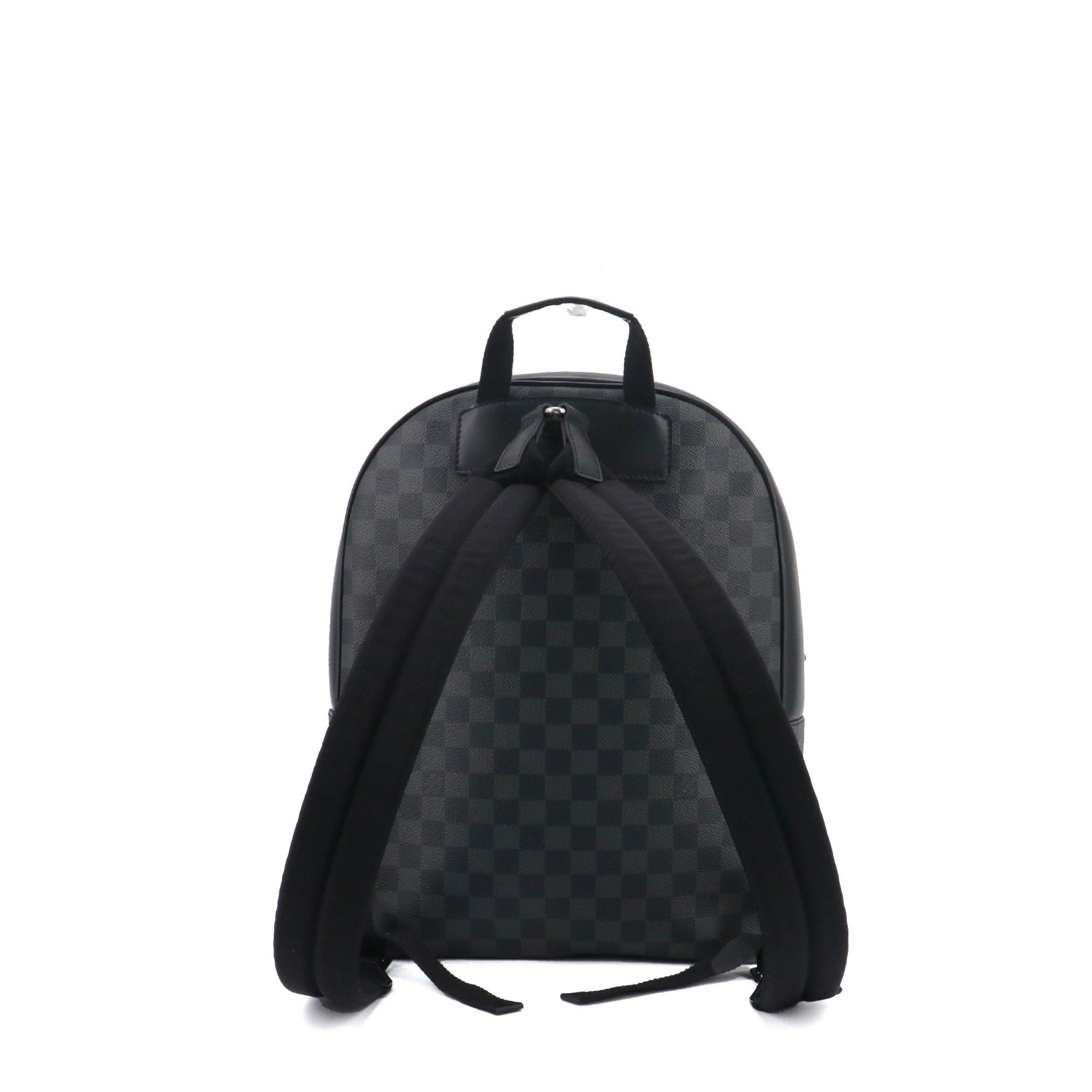 Louis Vuitton LOUIS VUITTON - Louis Vuitton Josh backpack in black leather and graphite damier canvas Size ONE SIZE - 4 Thumbnail