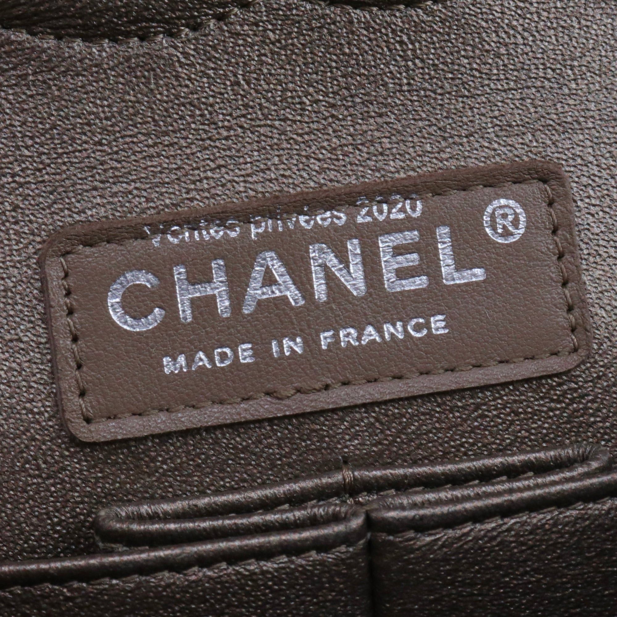Chanel CHANEL - Chanel Classique/Timeless double flap handbag in gold caviar leather Size ONE SIZE - 10 Thumbnail