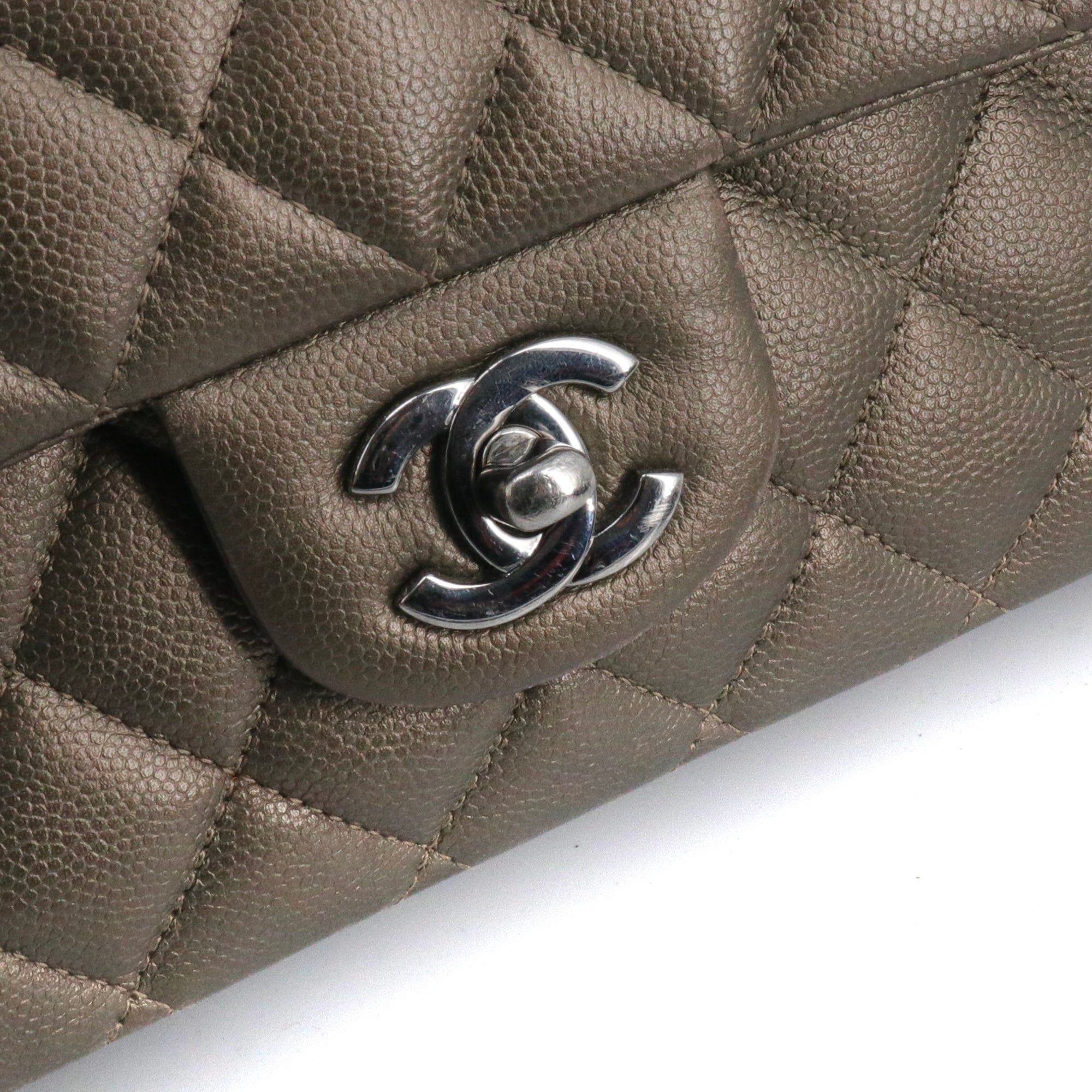 Chanel CHANEL - Chanel Classique/Timeless double flap handbag in gold caviar leather Size ONE SIZE - 5 Thumbnail