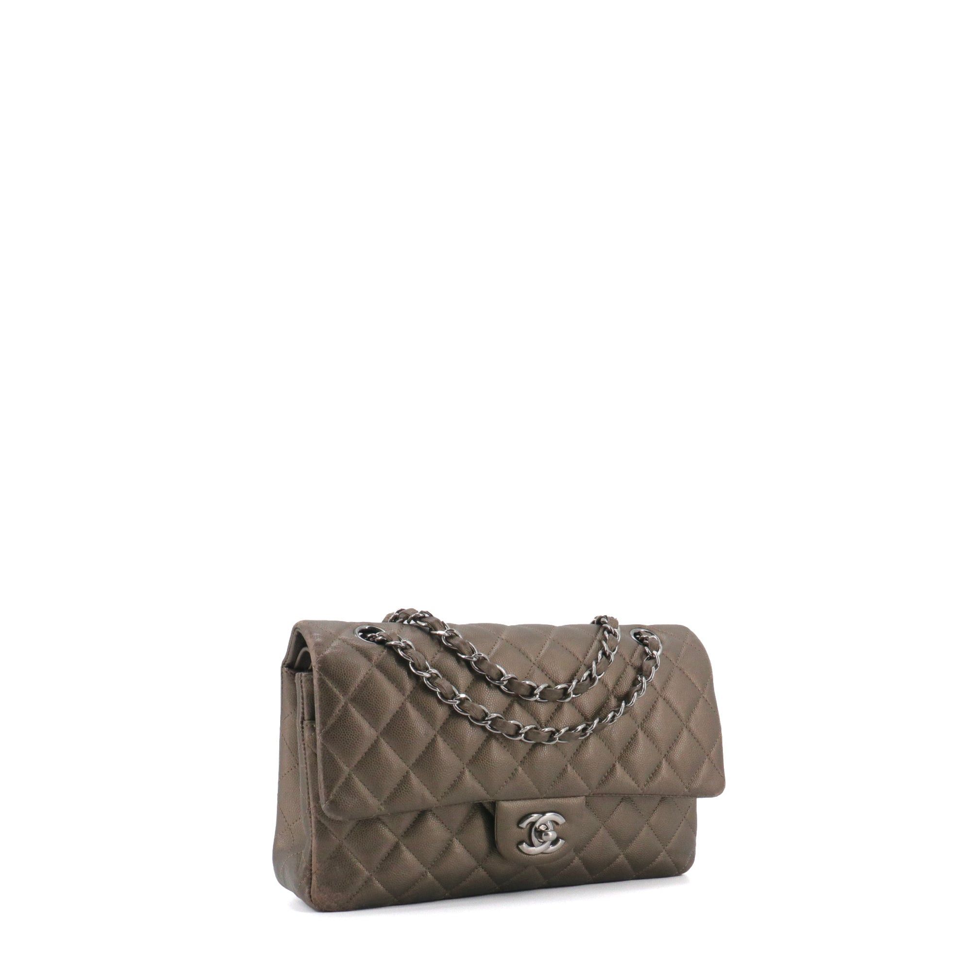 Chanel CHANEL - Chanel Classique/Timeless double flap handbag in gold caviar leather Size ONE SIZE - 2 Thumbnail