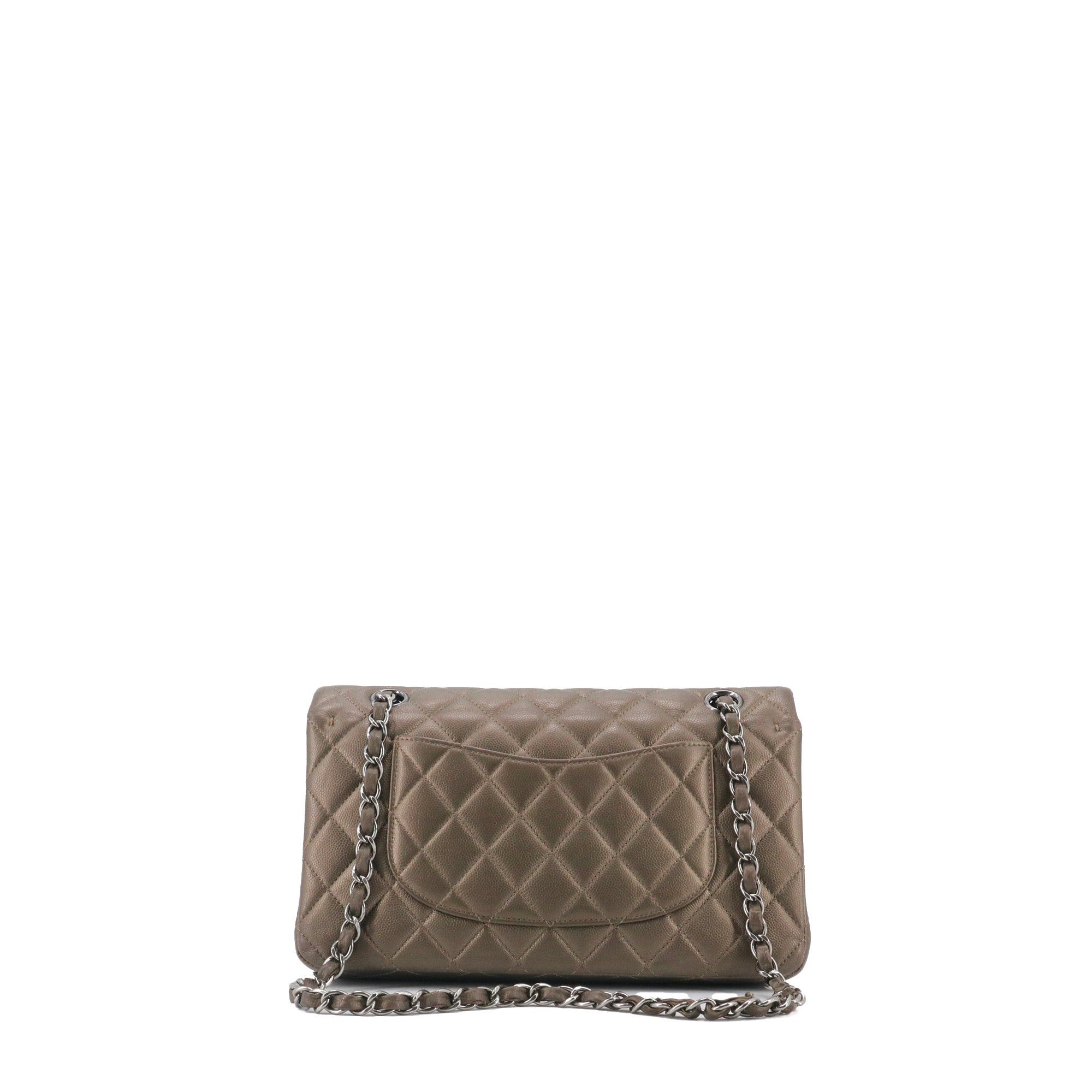 Chanel CHANEL - Chanel Classique/Timeless double flap handbag in gold caviar leather Size ONE SIZE - 3 Thumbnail