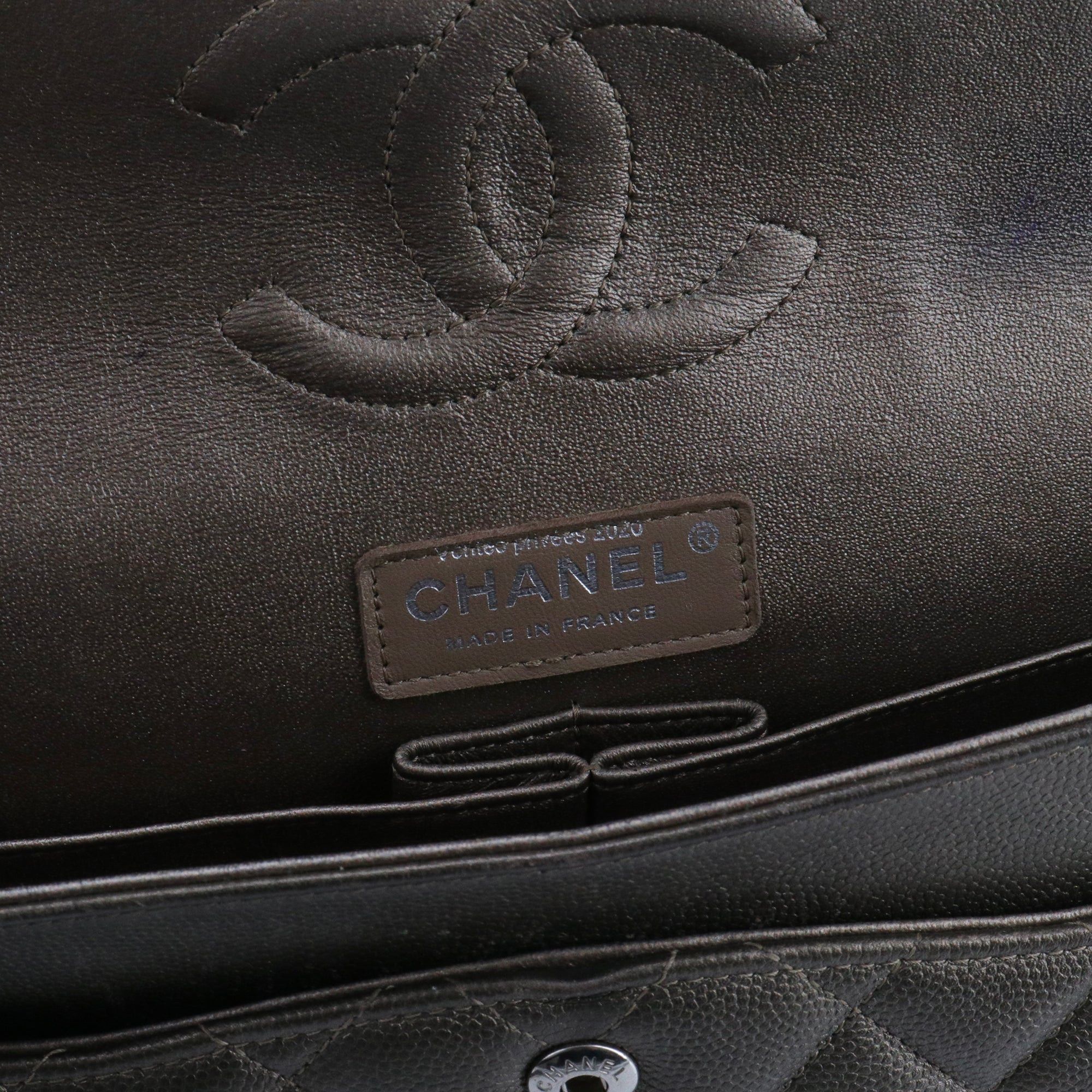 Chanel CHANEL - Chanel Classique/Timeless double flap handbag in gold caviar leather Size ONE SIZE - 9 Thumbnail