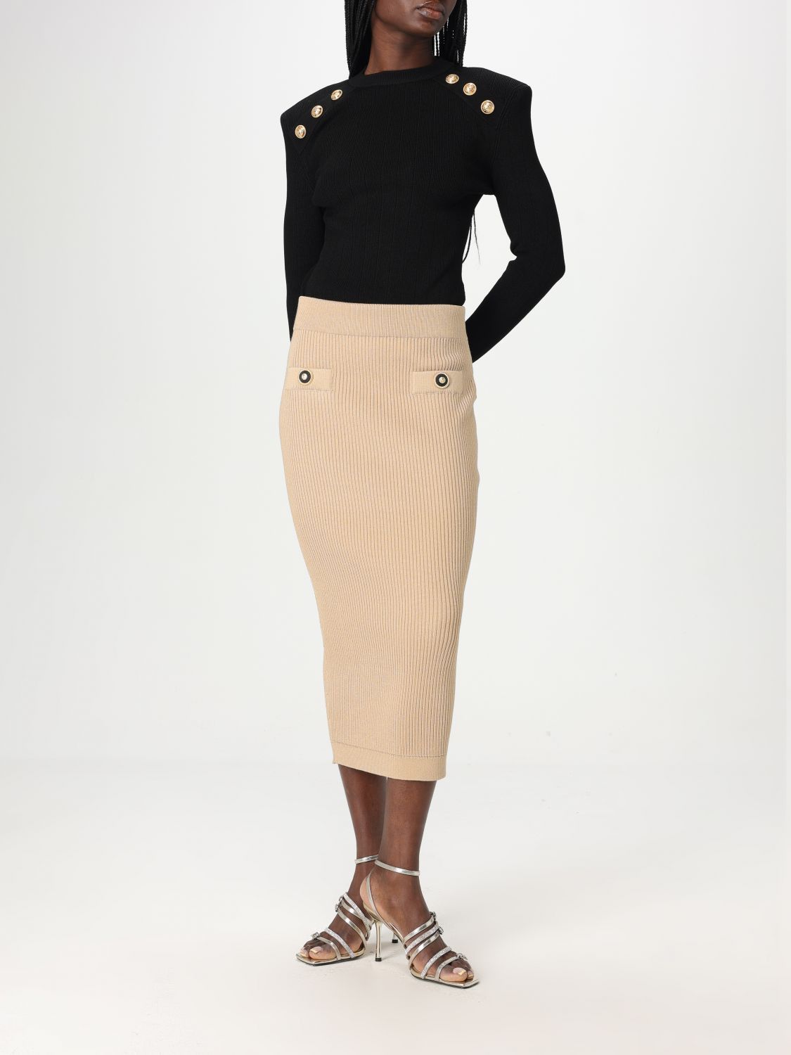 Balmain Balmain Skirt Woman Nude Size 24" / US 00 / IT 34 - 2 Thumbnail