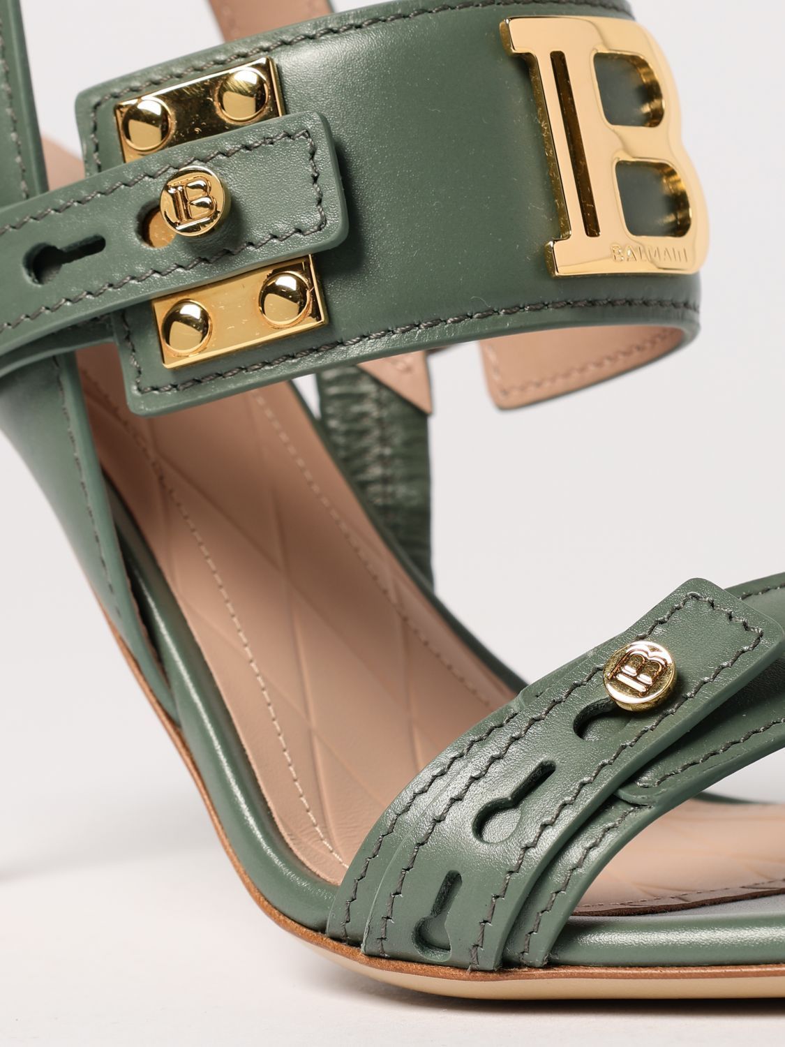 Balmain Balmain Heeled Sandals Woman Green Size US 6 / IT 36 - 4 Thumbnail