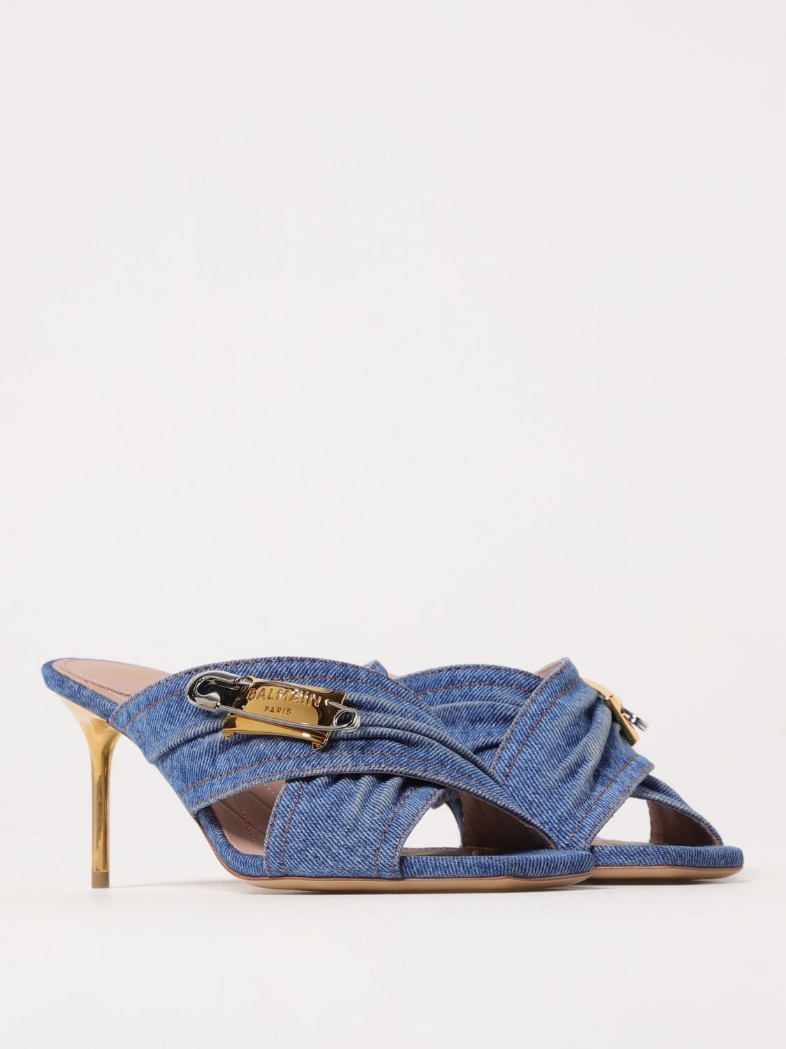 Balmain Balmain Heeled Sandals Woman Blue Size US 7.5 / IT 37.5 - 2 Thumbnail
