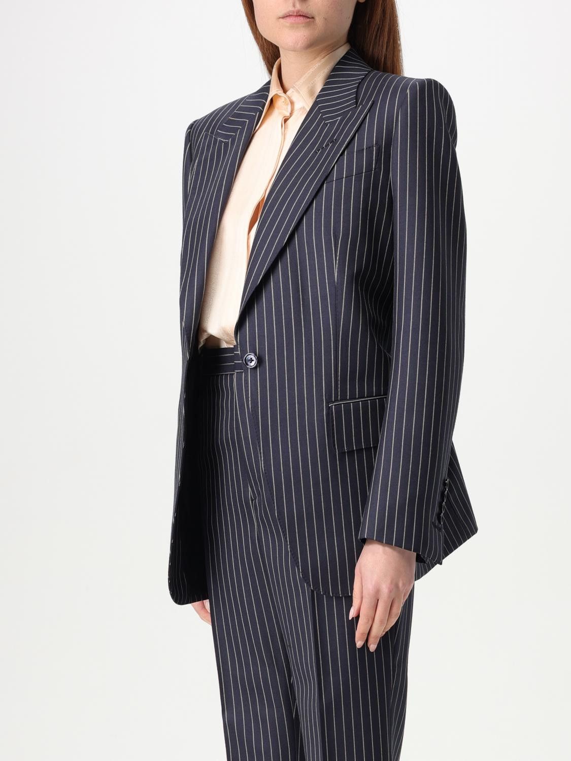 Tom Ford Tom Ford Jacket Woman Blue Size M / US 6-8 / IT 42-44 - 4 Thumbnail