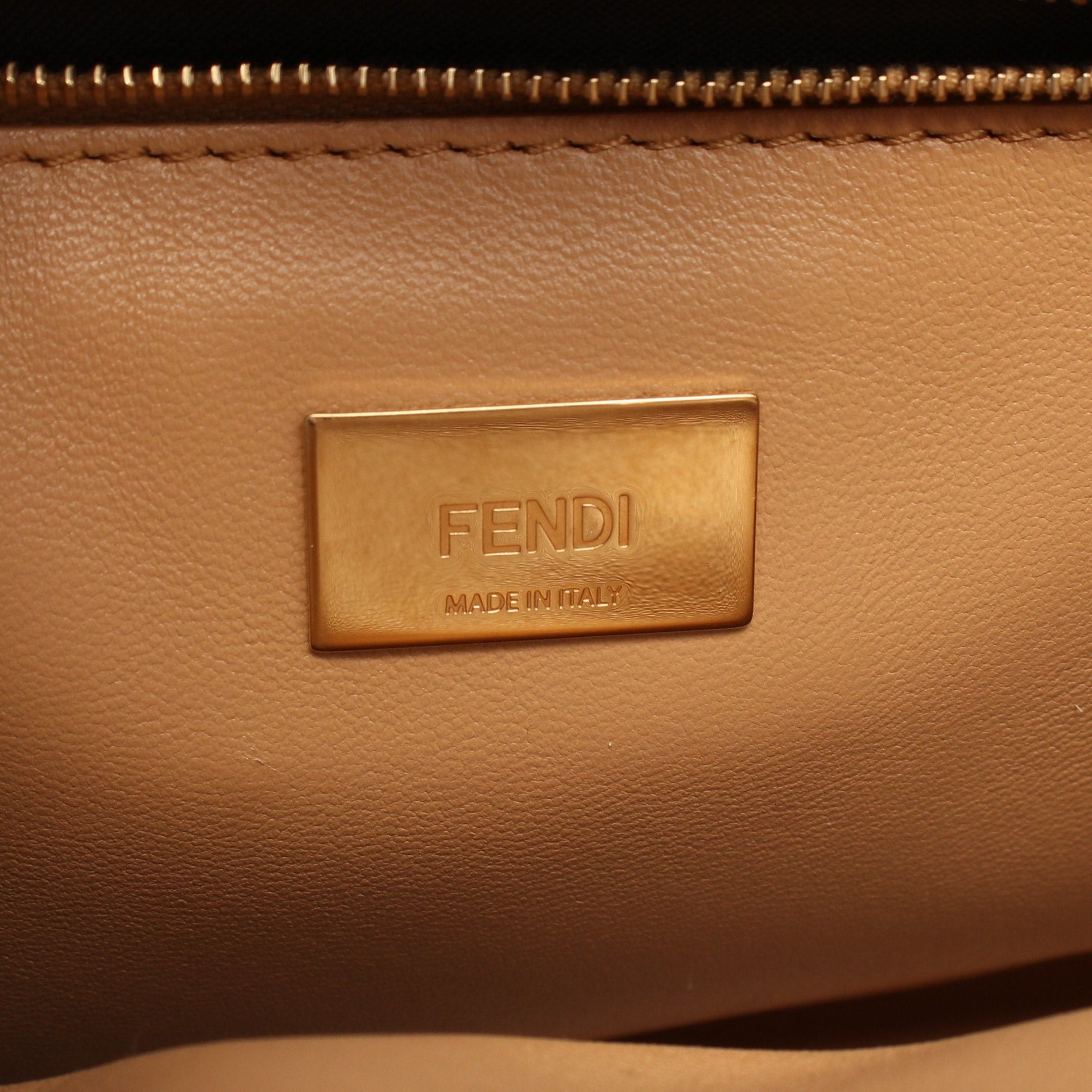 Fendi Fendi Ｍini Peekaboo Handbag Fur Leather Beige Off White Brown Size ONE SIZE - 4 Thumbnail