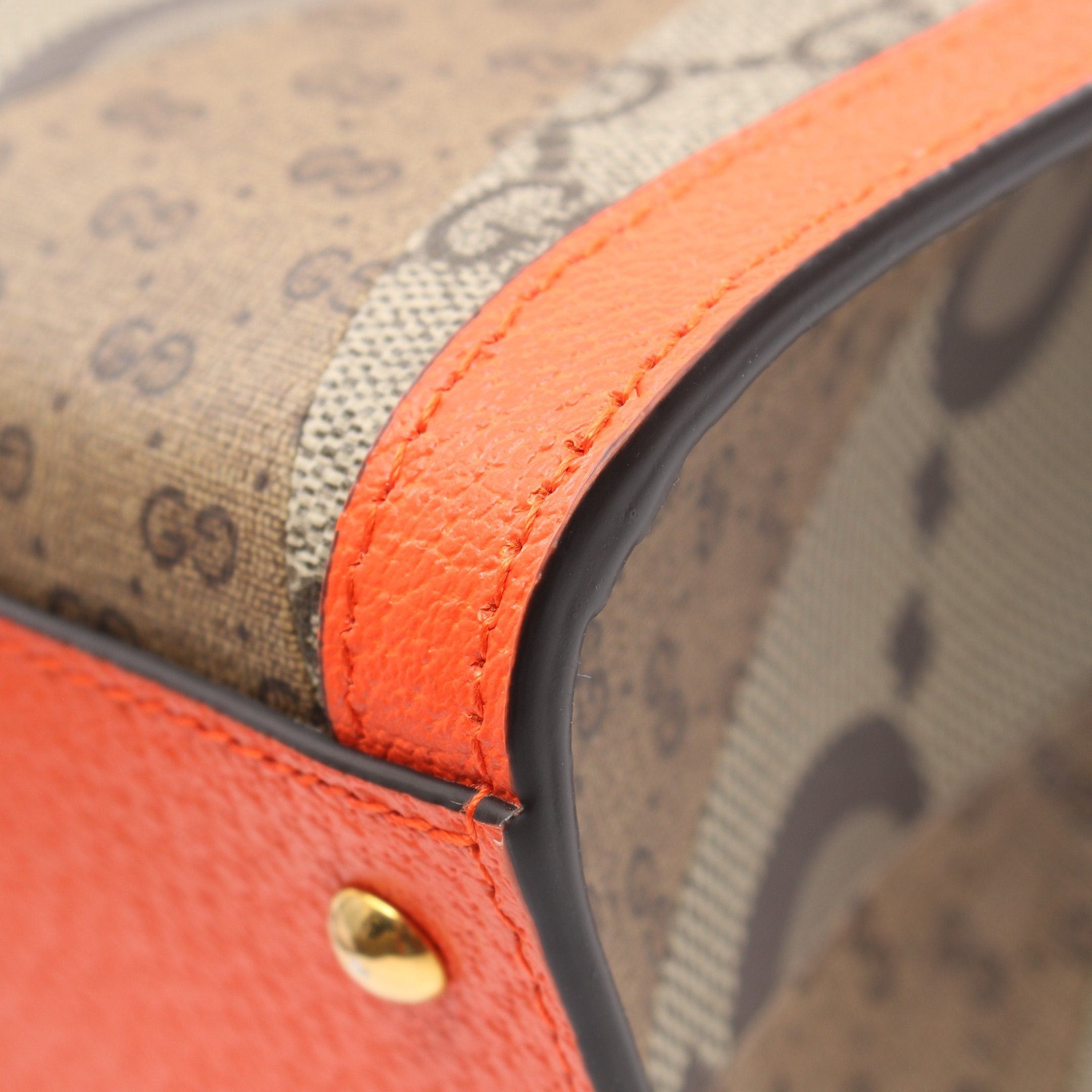 Gucci Gucci Diana Small Gg Supreme Handbag Patchwork Leather Beige Orange Red Size ONE SIZE - 6 Thumbnail