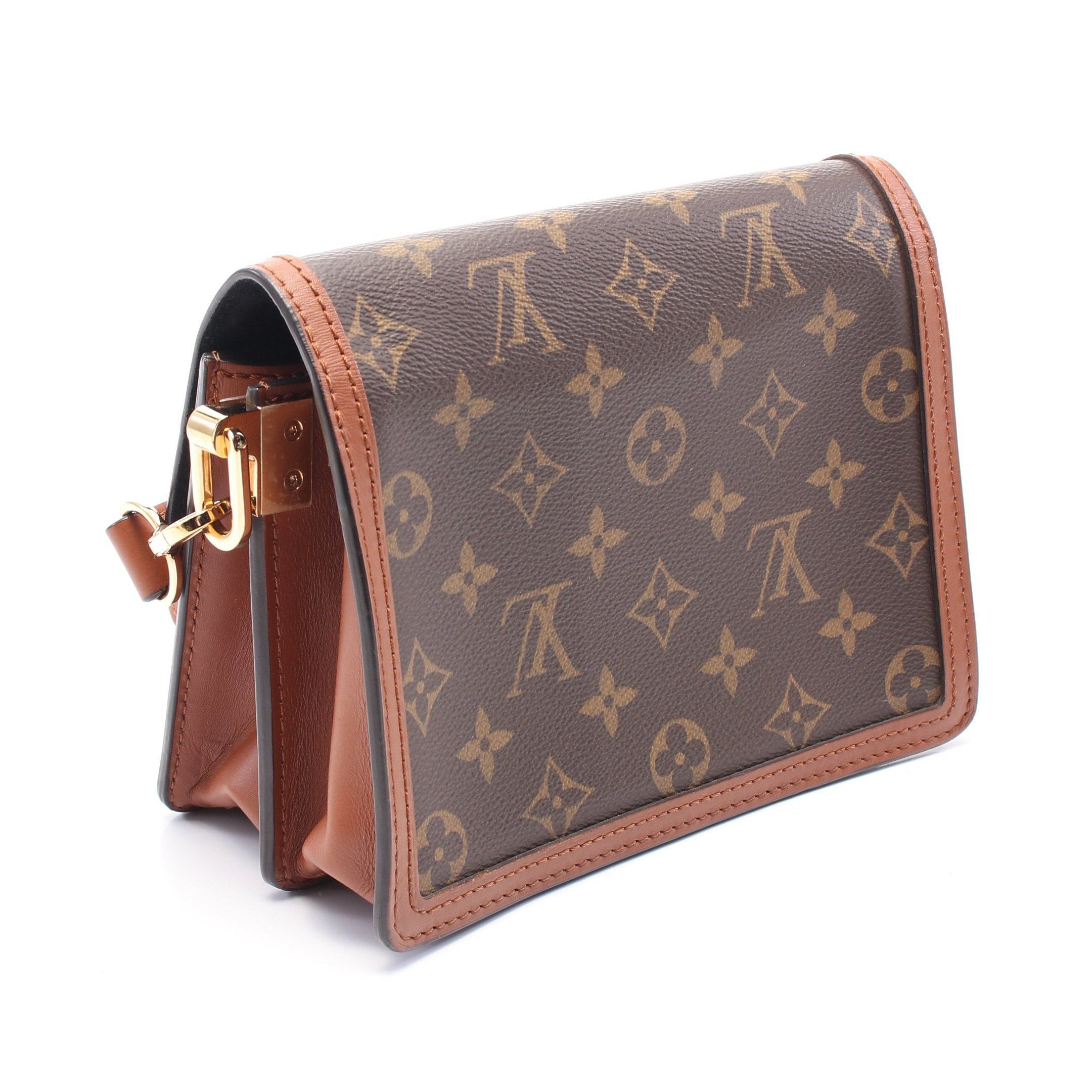 Louis Vuitton Louis Vuitton Dauphine Mini Monogram Reverse Shoulder Bag Leather Brown Beige Size ONE SIZE - 2 Thumbnail