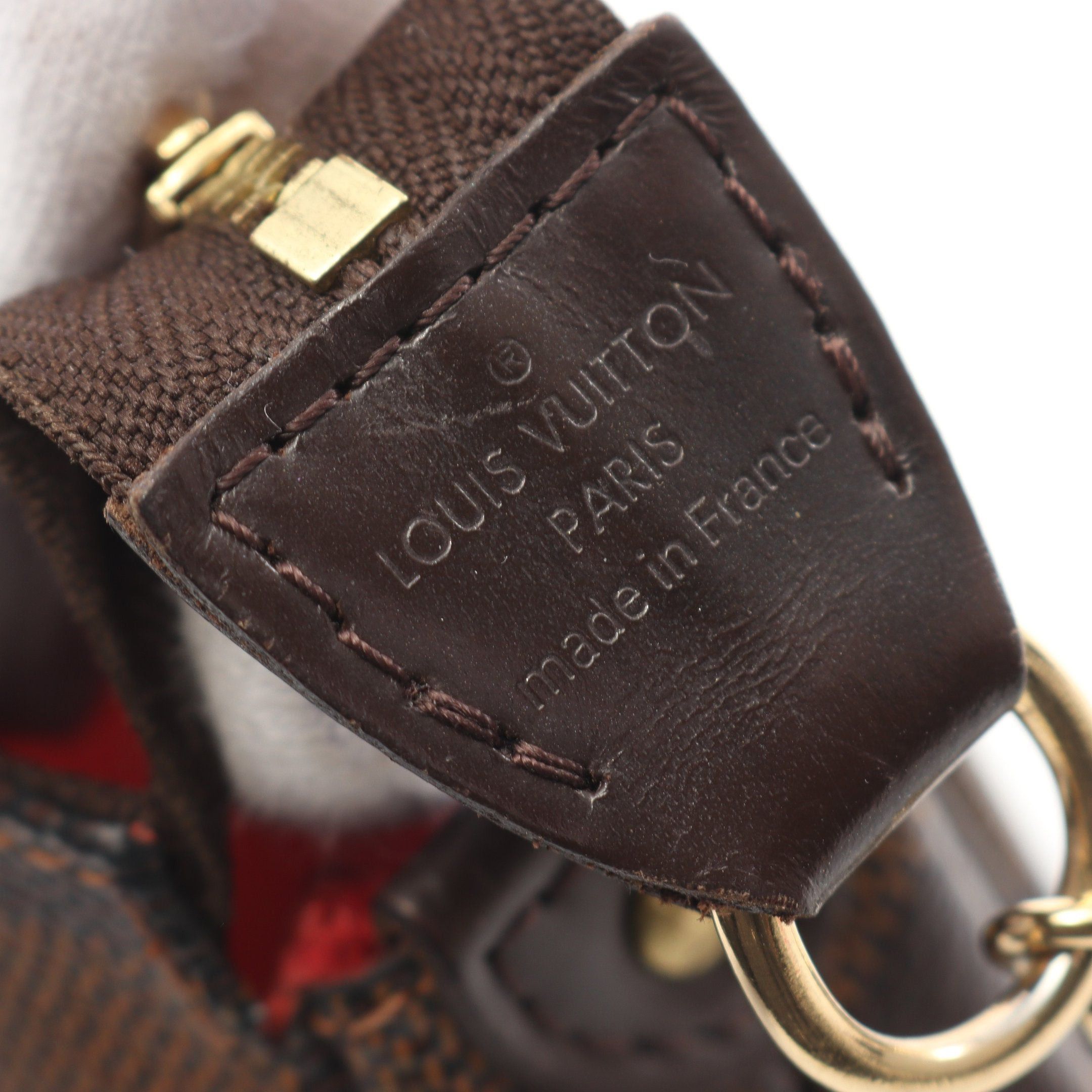 Louis Vuitton Louis Vuitton Eva Damier Ebene Chain Handbag Leather Brown Size ONE SIZE - 4 Thumbnail