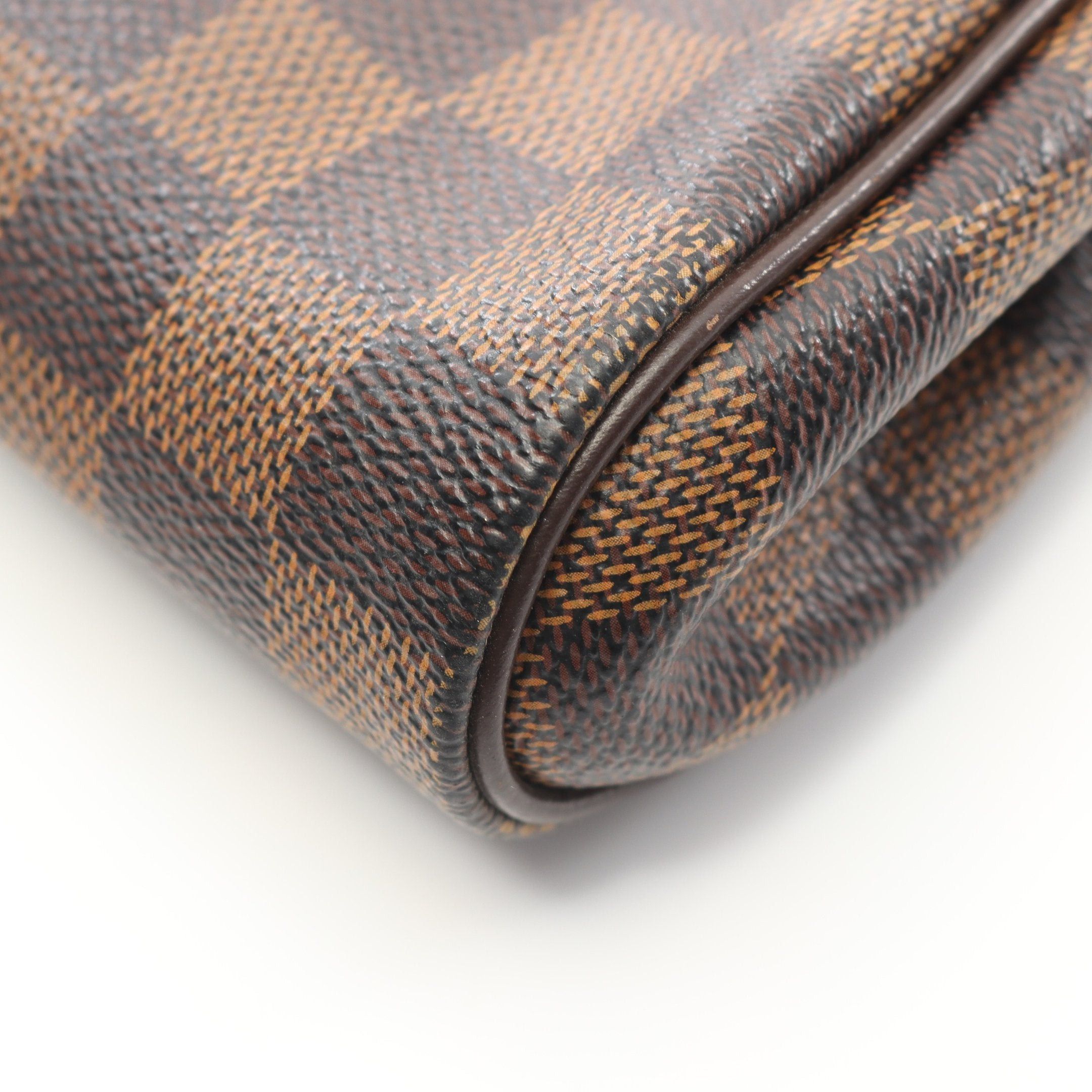 Louis Vuitton Louis Vuitton Eva Damier Ebene Chain Handbag Leather Brown Size ONE SIZE - 11 Thumbnail