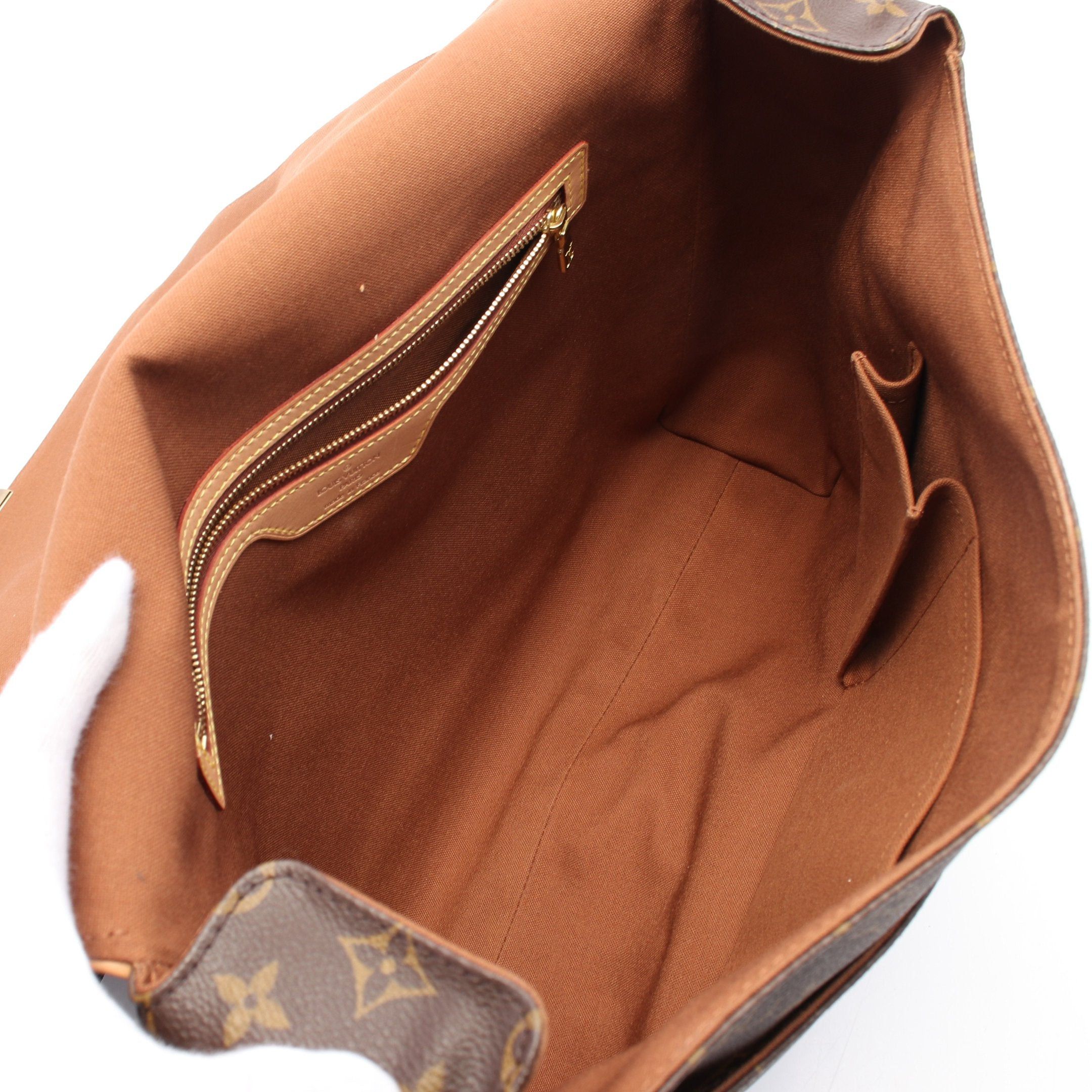 Louis Vuitton Louis Vuitton Aves Monogram Shoulder Bag Leather Brown Size ONE SIZE - 3 Thumbnail