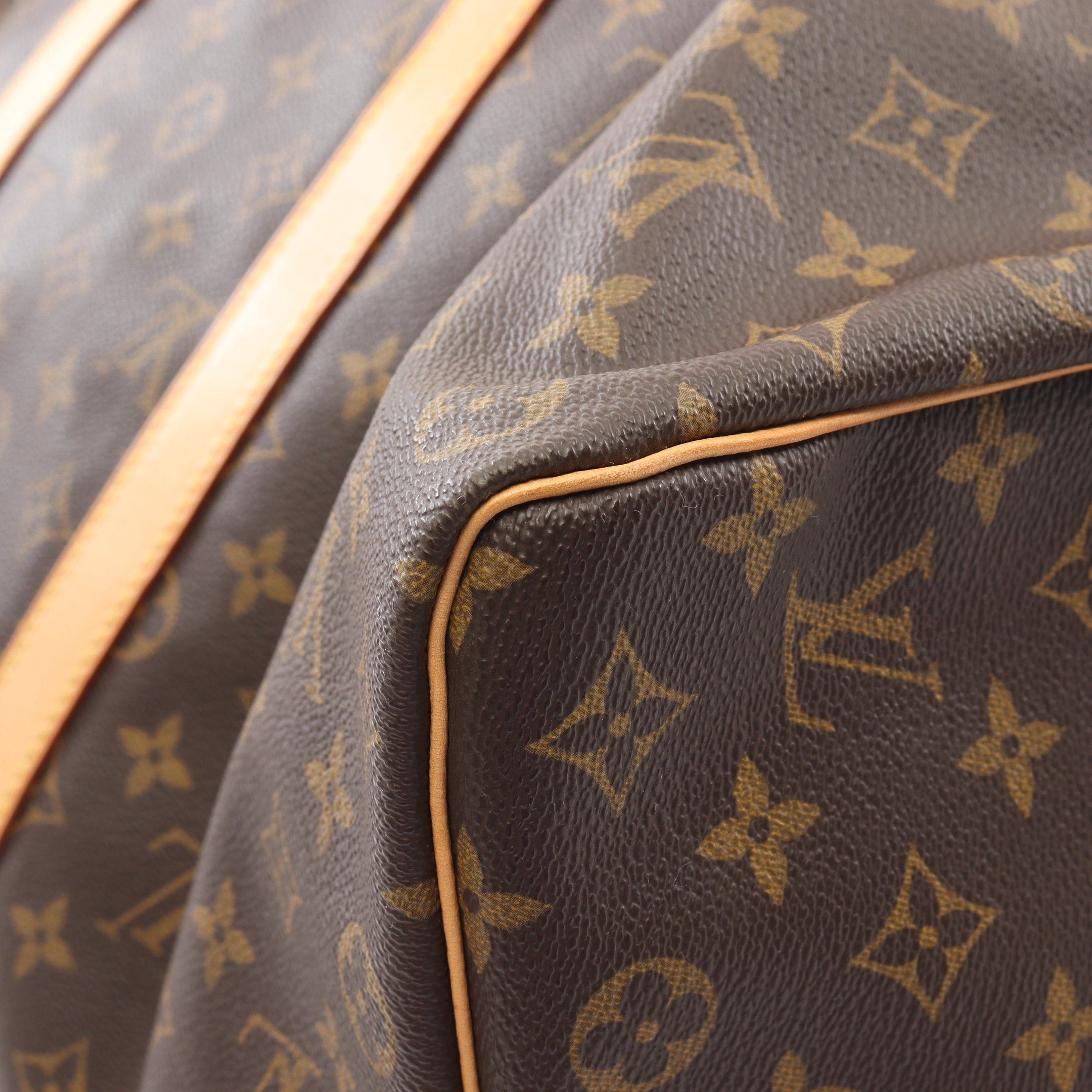Louis Vuitton Louis Vuitton Keepall 50 Monogram Boston Bag Leather Brown Size ONE SIZE - 8 Thumbnail