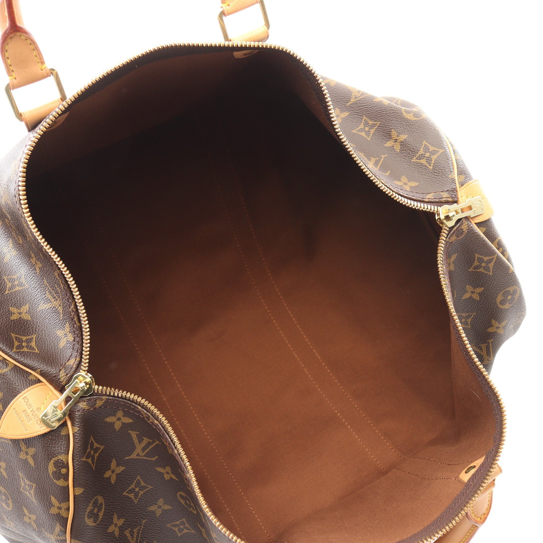 Louis Vuitton Louis Vuitton Keepall 50 Monogram Boston Bag Leather Brown Size ONE SIZE - 3 Thumbnail