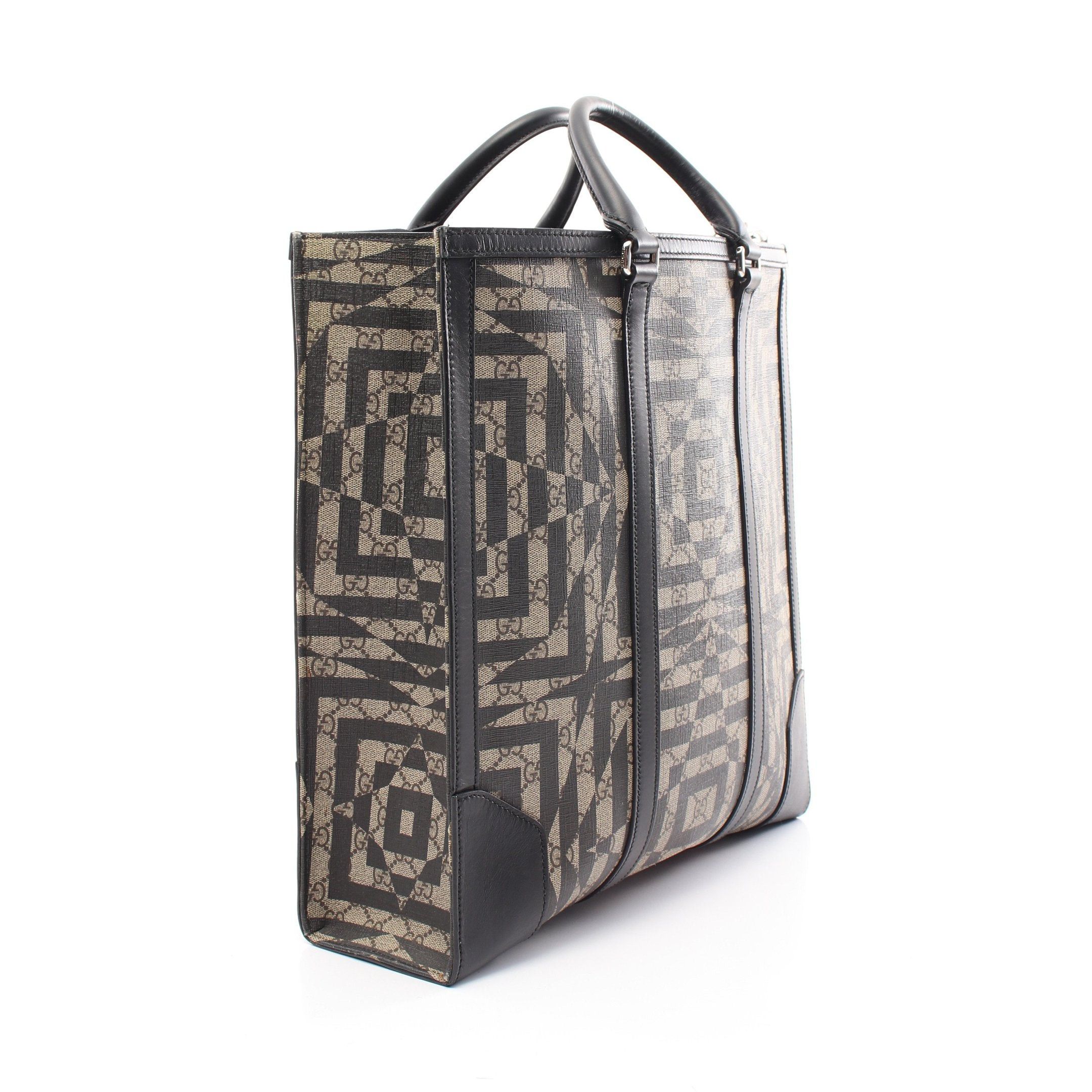 Gucci Gucci Gg Kaleidoscope Handbag Tote Bag Leather Black Beige Size ONE SIZE - 2 Thumbnail