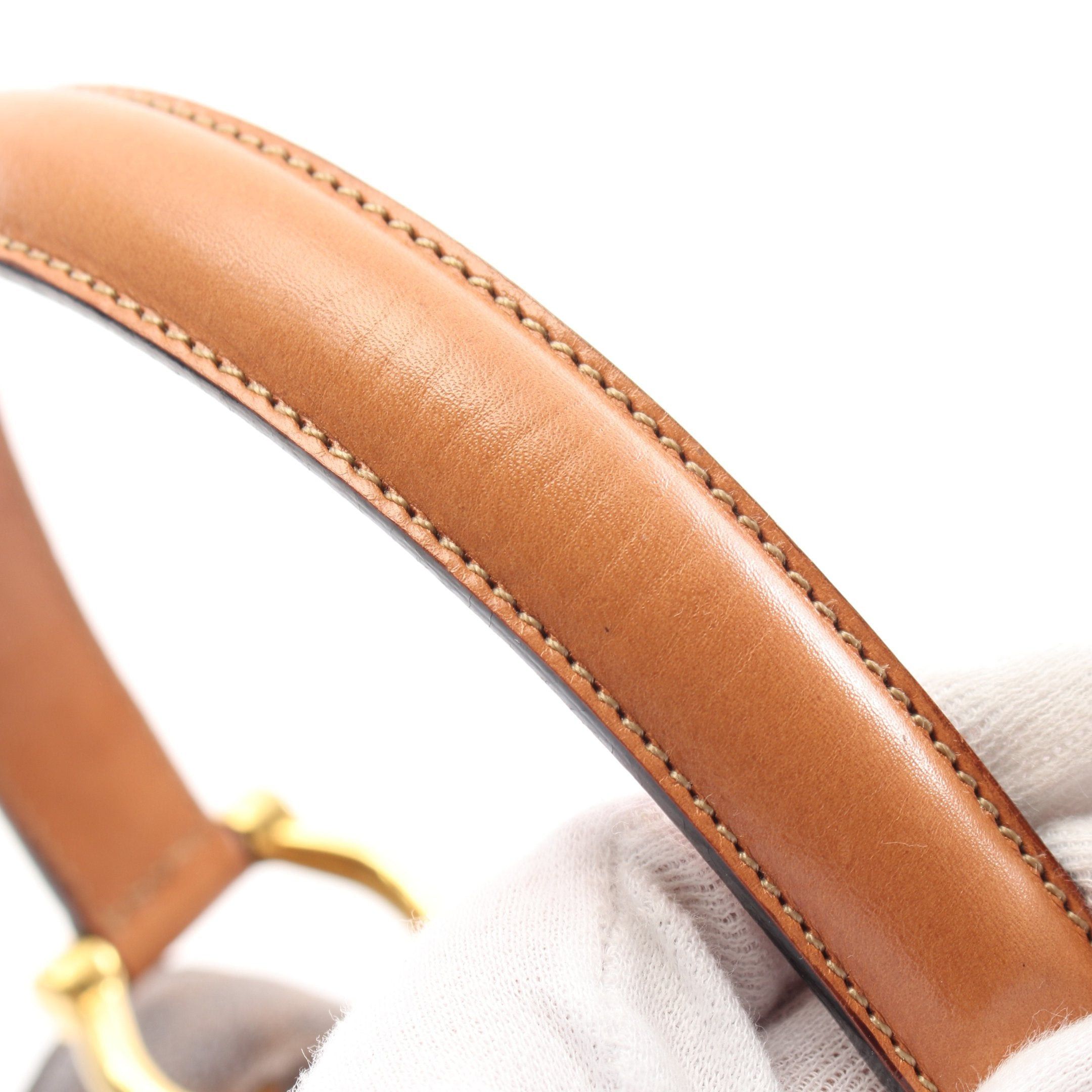 Celine Celine Macadam Handbag Leather Brown Beige Size ONE SIZE - 10 Thumbnail