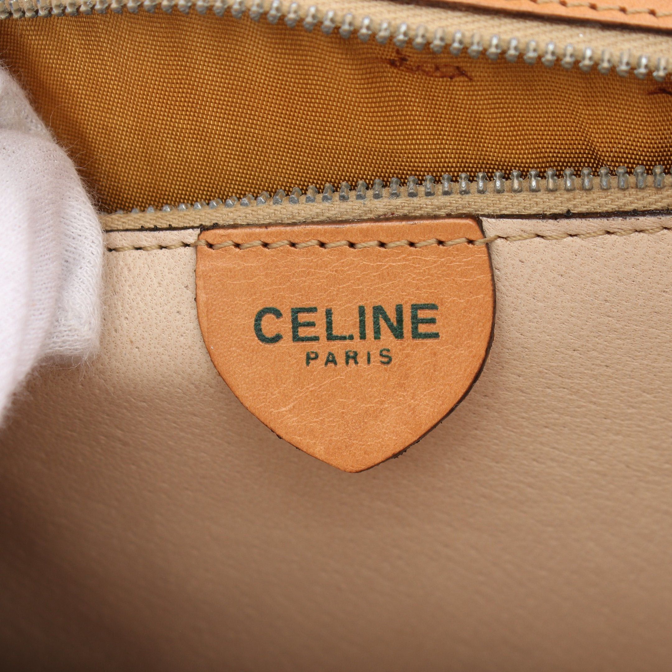 Celine Celine Macadam Handbag Leather Brown Beige Size ONE SIZE - 4 Thumbnail