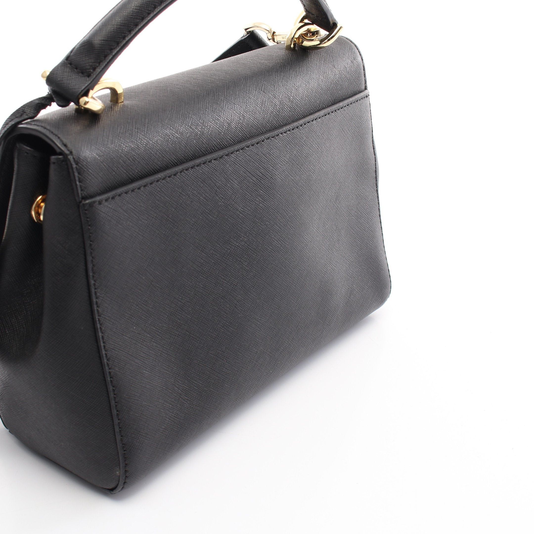 Michael Kors Michael Kors Ava Satchel Handbag Leather Black Size ONE SIZE - 6 Thumbnail