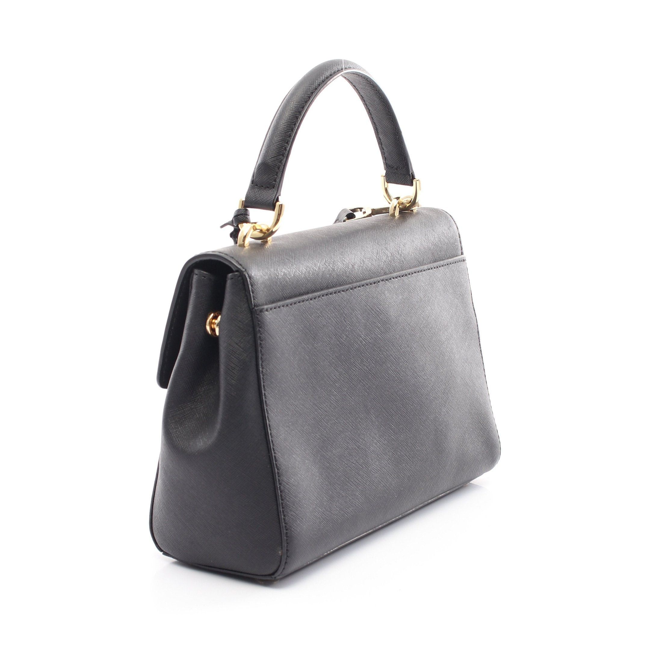 Michael Kors Michael Kors Ava Satchel Handbag Leather Black Size ONE SIZE - 2 Thumbnail