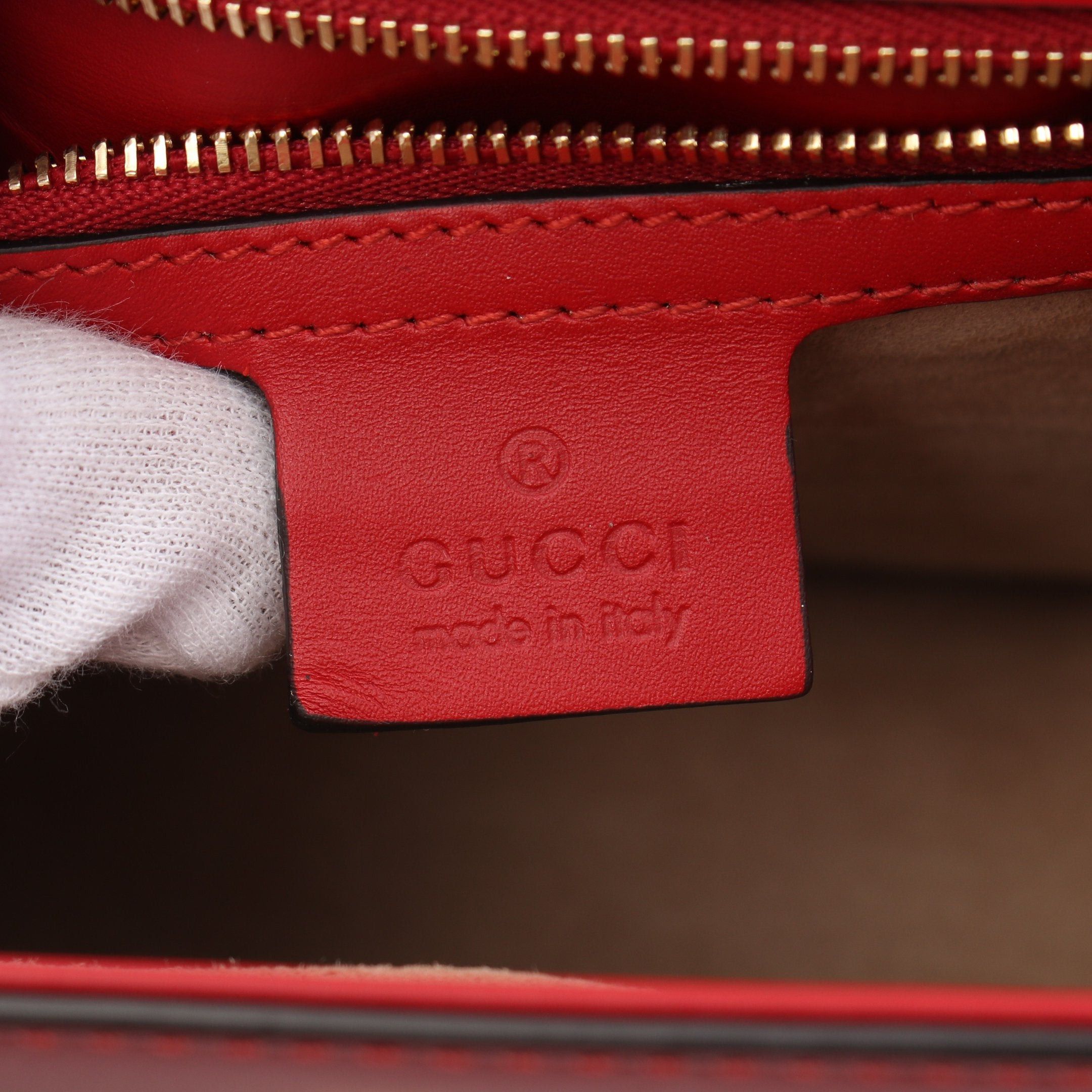Gucci Gucci Sylvie Small Web Line Shoulder Bag Leather Red Size ONE SIZE - 4 Thumbnail