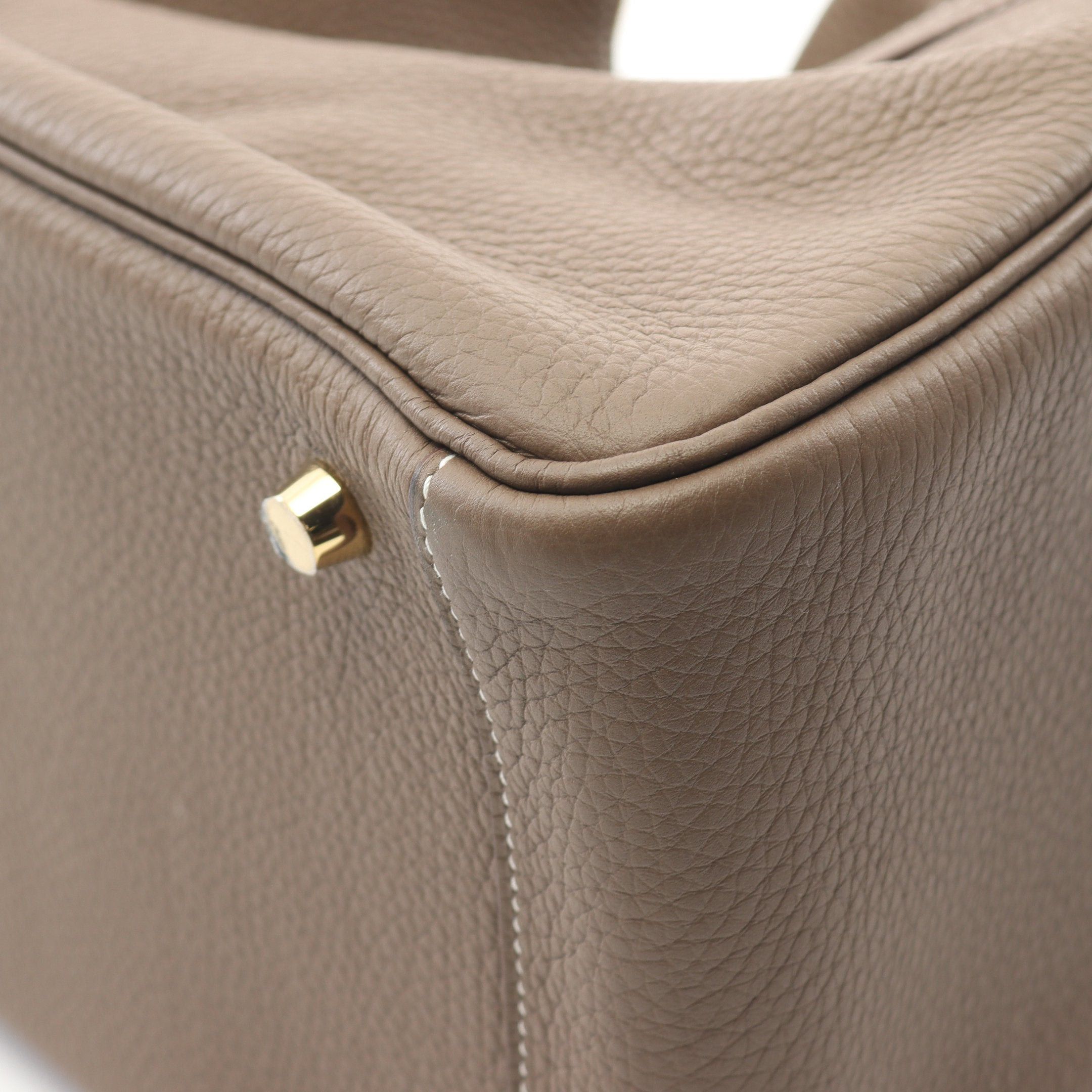 Hermes Hermes Lindy 30 Etoupe Shoulder Bag Clemence Leather Gray Brown Gold Hardware U Stamp Size ONE SIZE - 6 Thumbnail