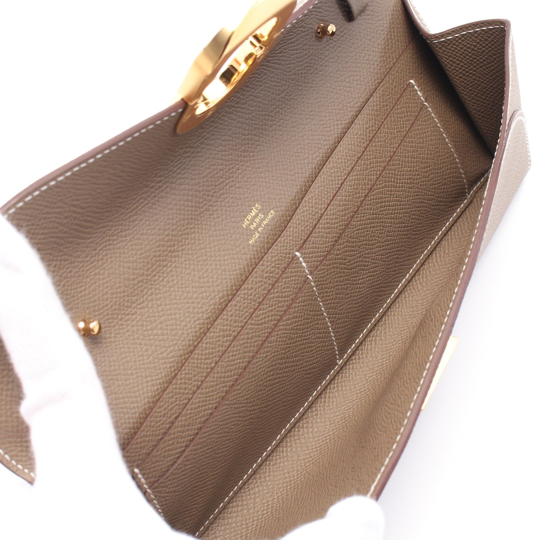 Hermes Hermes Chaîne Too Go Etoupe Shoulder Wallet Bag Veau Epsom Gray Brown Gold Hardware B Stamp Size ONE SIZE - 3 Thumbnail