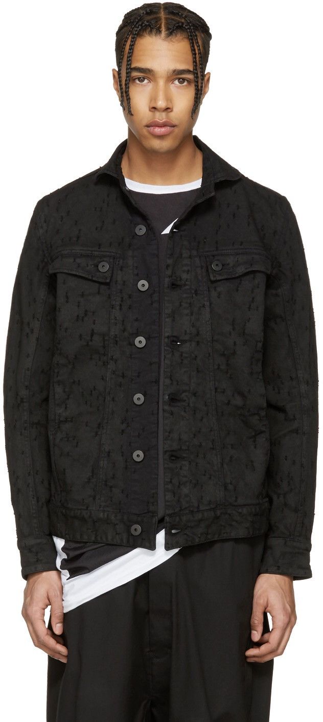 11 By Boris Bidjan Saberi Laser Cut Coated Denim Jacket | Grailed