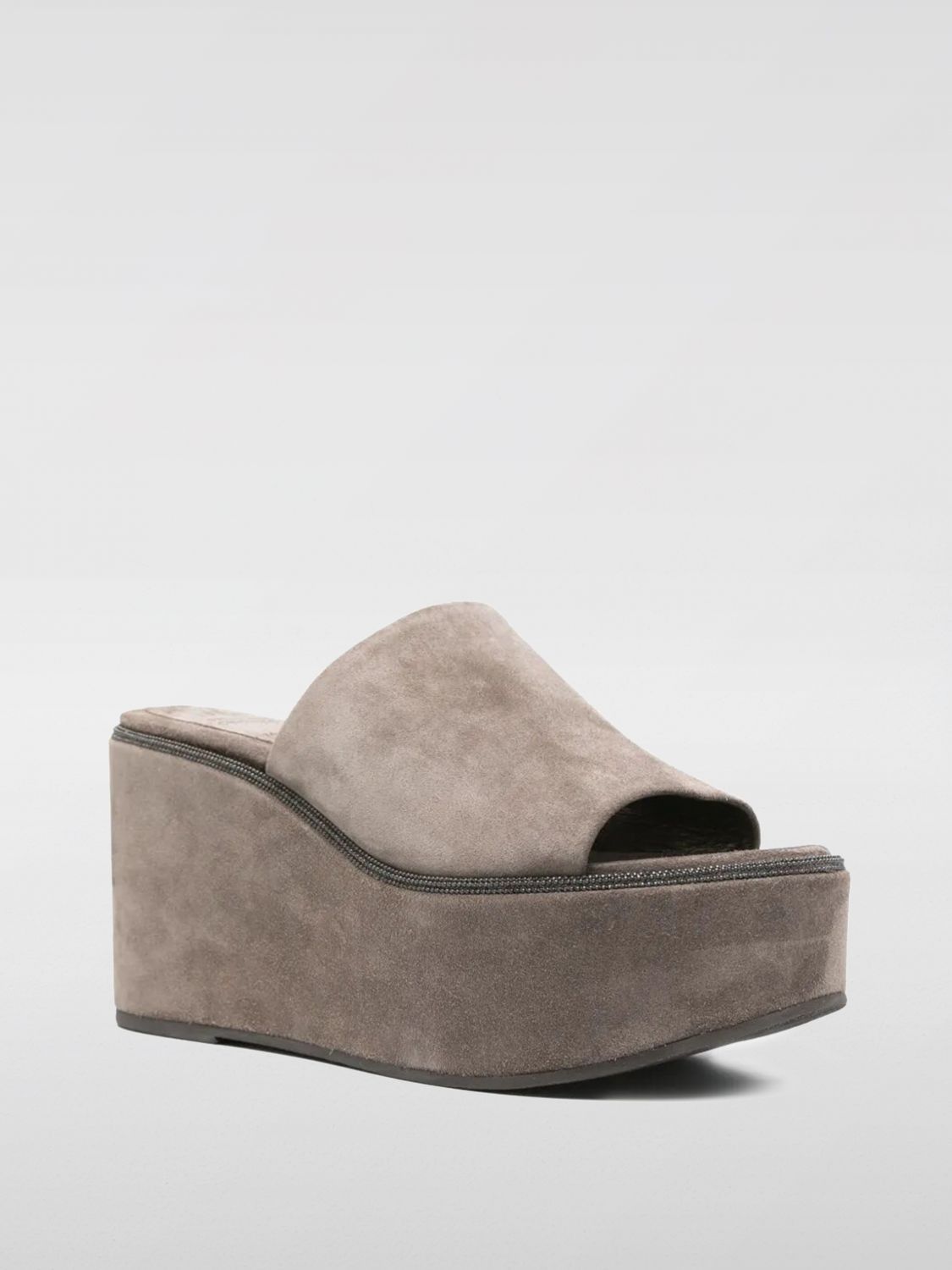 Brunello Cucinelli Brunello Cucinelli Heeled Sandals Woman Charcoal Size US 10 / IT 40 - 2 Thumbnail