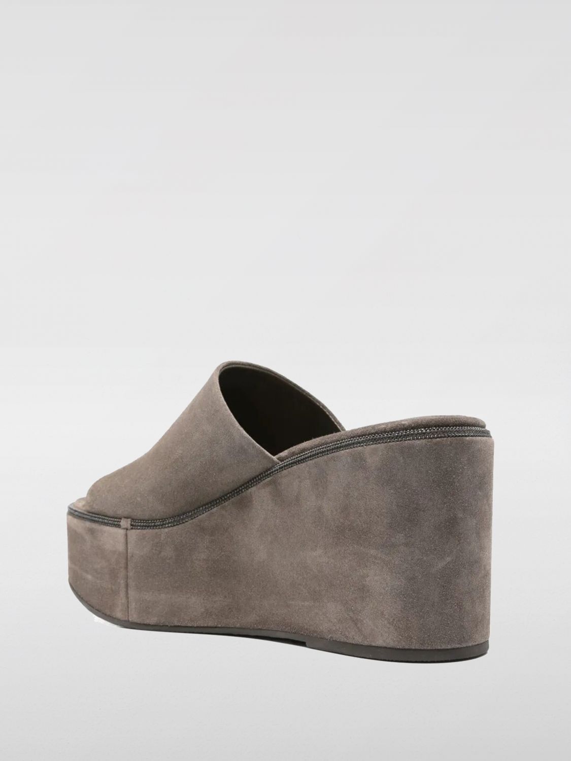 Brunello Cucinelli Brunello Cucinelli Heeled Sandals Woman Charcoal Size US 10 / IT 40 - 3 Thumbnail