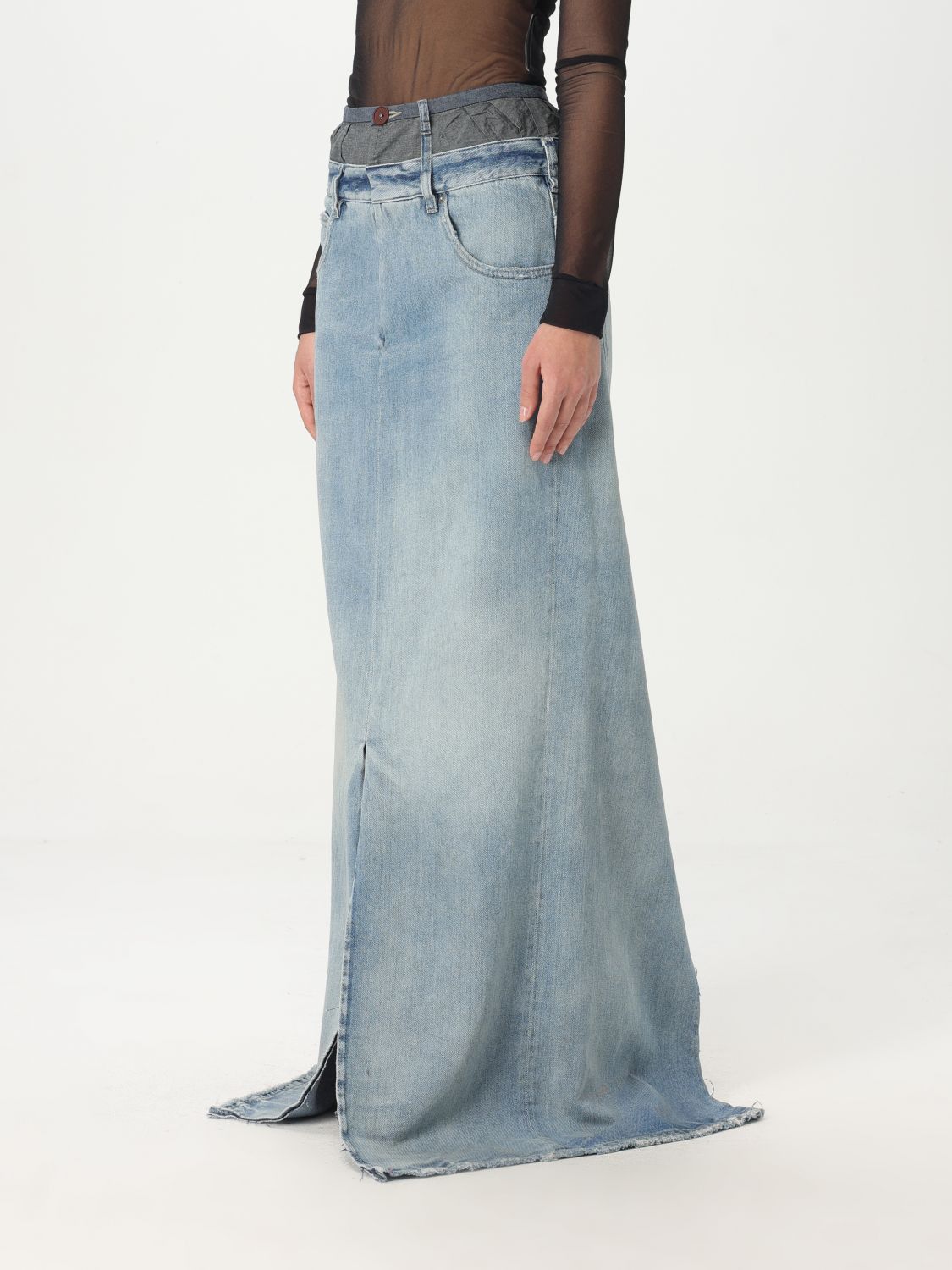 Maison Margiela Maison Margiela Skirt Woman Blue Size 26" / US 2 / IT 38 - 4 Thumbnail