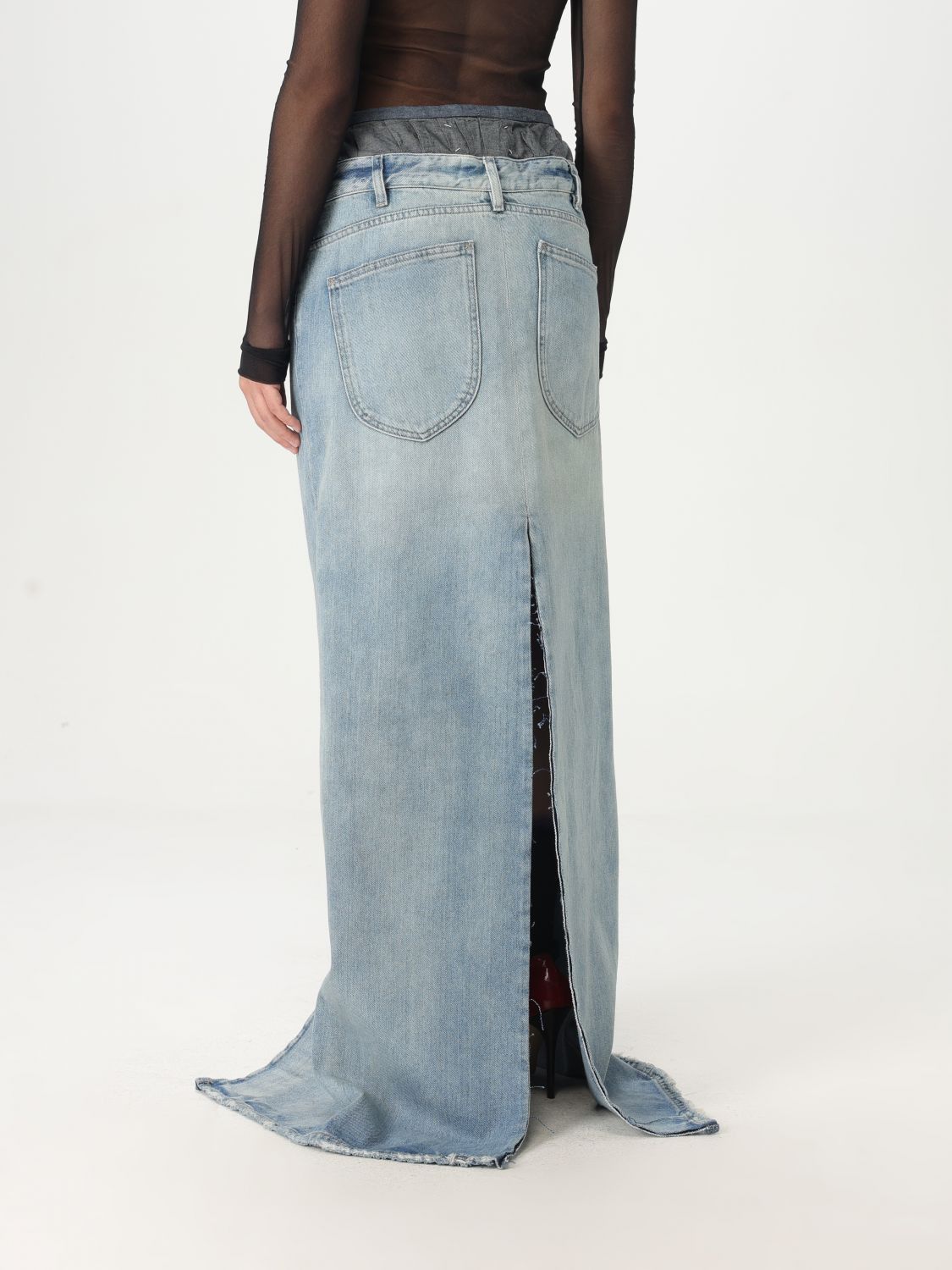 Maison Margiela Maison Margiela Skirt Woman Blue Size 26" / US 2 / IT 38 - 3 Thumbnail
