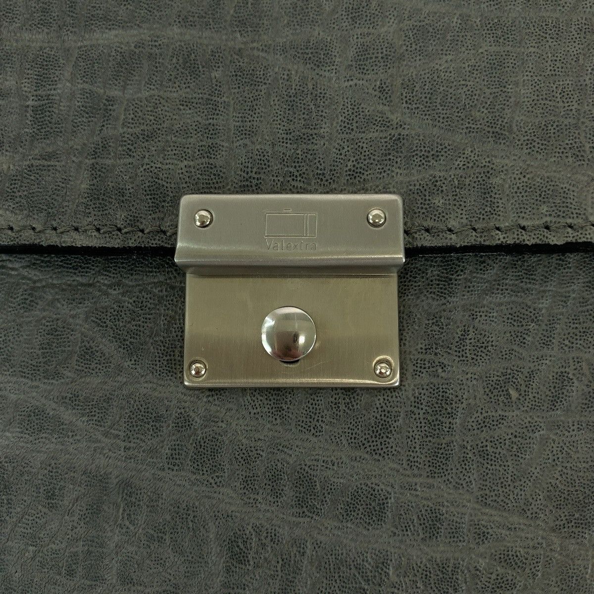 Valextra Valextra Valextra Elephant Shoulder Bag Grey Silver Hardware Natural Material Shoulder Bag Size ONE SIZE - 5 Thumbnail