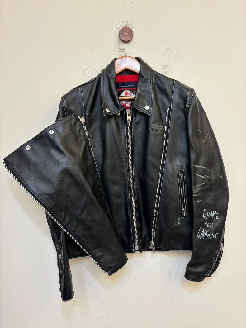 comme des garçons homme leather jacket garçons comme jacket des leather homme