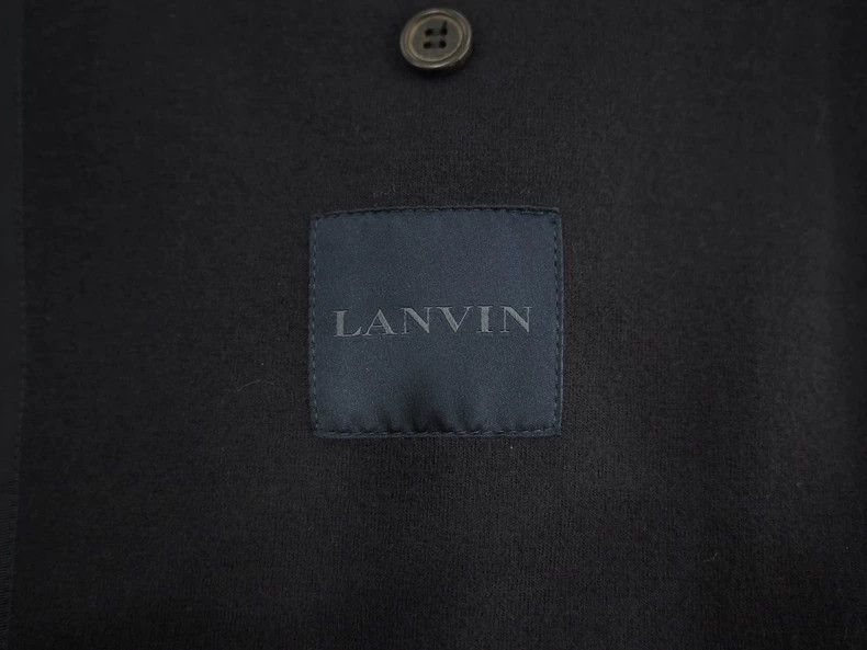 Lanvin Blue Wool Corduroy Collar Suit Jacket Size US XL / EU 56 / 4 - 3 Thumbnail
