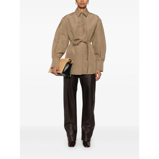 Max Mara MAX MARA Women Shirts AFFARI 644 004 BROWN Size XS / US 0-2 / IT 36-38 - 4 Thumbnail