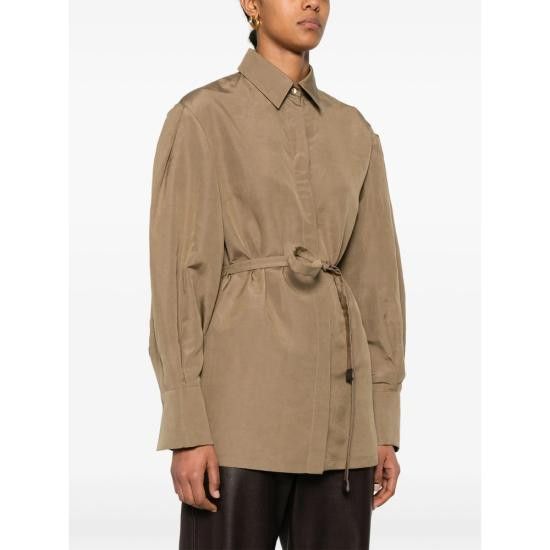 Max Mara MAX MARA Women Shirts AFFARI 644 004 BROWN Size XS / US 0-2 / IT 36-38 - 2 Thumbnail