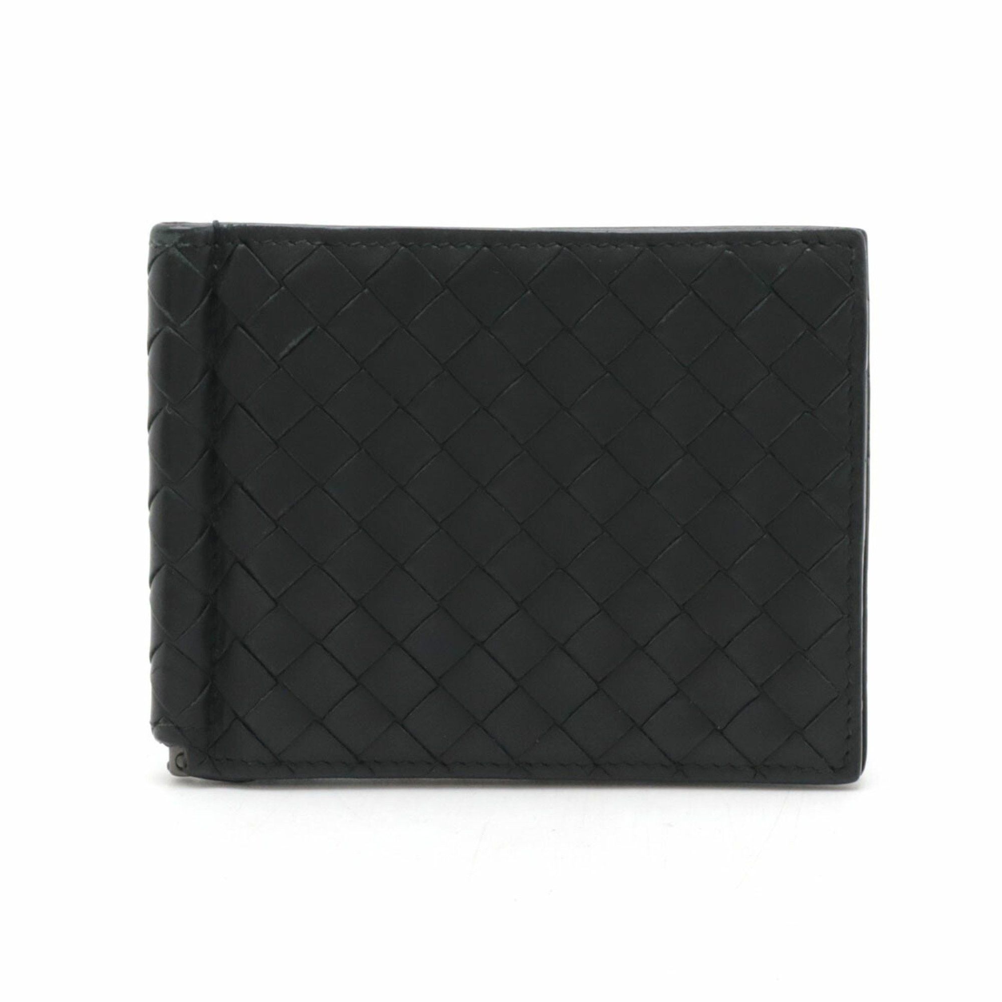 Bottega Veneta Bottega Veneta Intrecciato Bi-fold Wallet with Money Clip Leather Black 123180 Size ONE SIZE - 2 Thumbnail