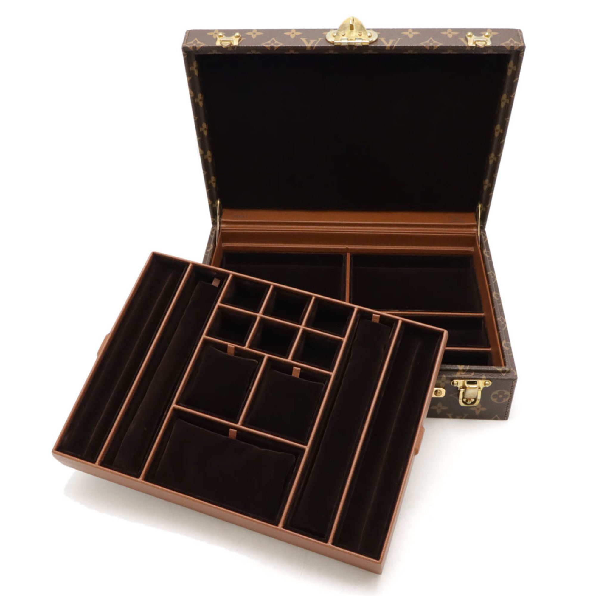 Louis Vuitton Louis Vuitton Monogram Boite Bijou Case Hard Trunk Attache M47236 Size ONE SIZE - 7 Thumbnail
