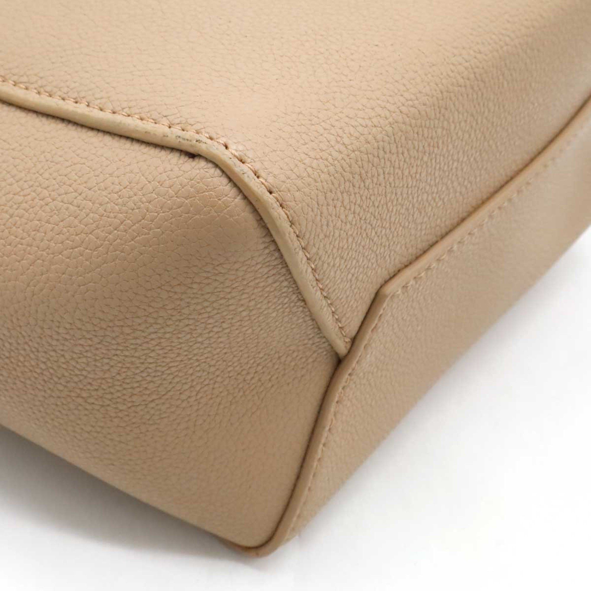 Celine CELINE Sangle Bucket Small Shoulder Bag Leather Beige 189303 Size ONE SIZE - 4 Thumbnail